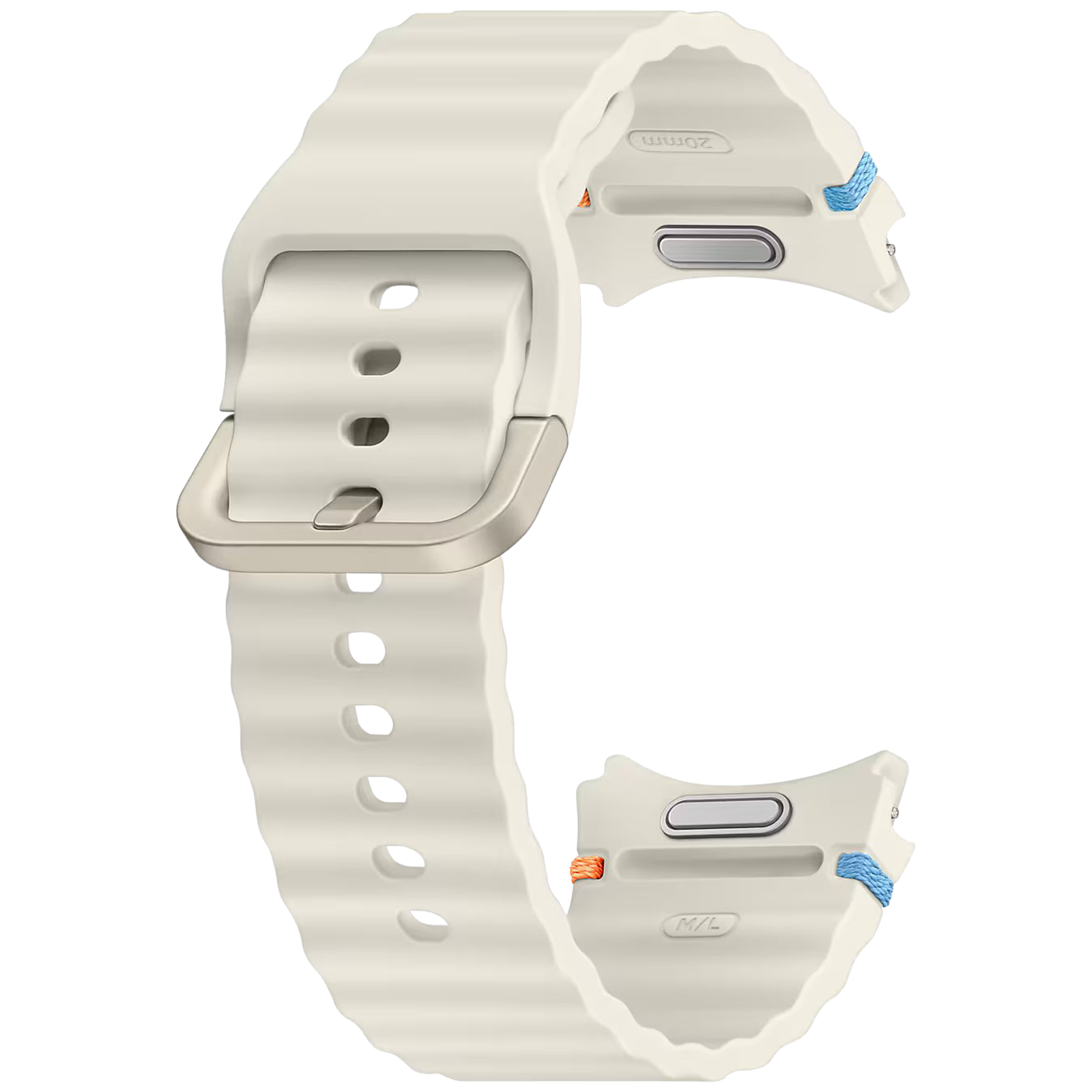 

SAMSUNG ET-SNL31LWEGIN HNBR Sport Band for Galaxy Watch7 (M/L) (Breathable Design, Cream)