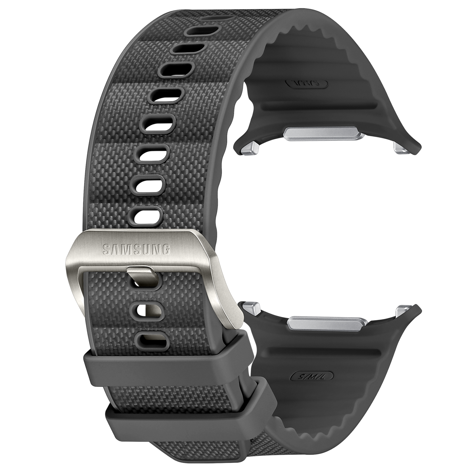 SAMSUNG ET-SBL70MBEGIN HNBR, Nylon, Titanium, SUS Peak Form Band for Galaxy Watch Ultra (Lugless Design, Dark Gray)