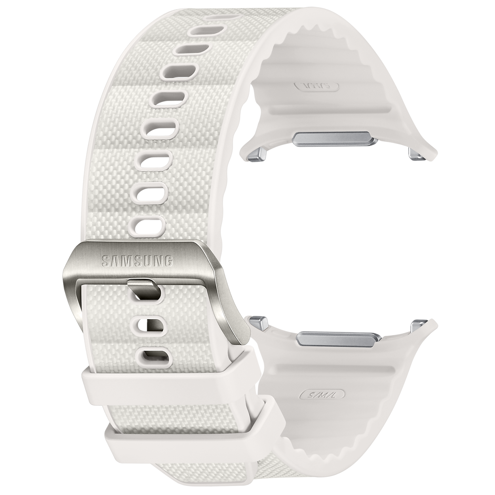 

SAMSUNG ET-SBL70MWEGIN HNBR, Nylon, Titanium, SUS Peak Form Band for Galaxy Watch Ultra (Lugless Design, White Sand)