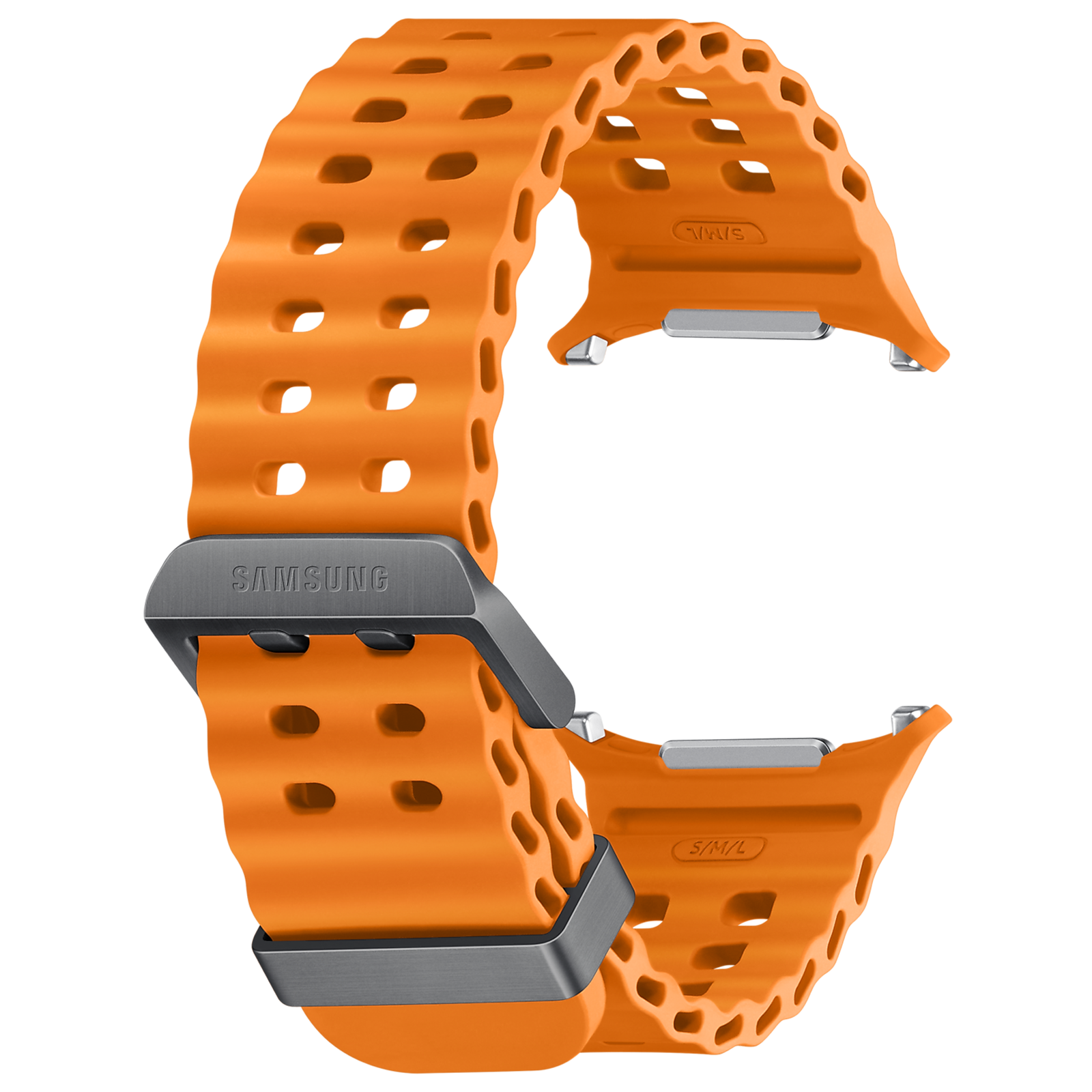 

SAMSUNG ET-SNL70MOEGIN HNBR, Titanium Marine Band for Galaxy Watch Ultra (Lugless Design, Orange)