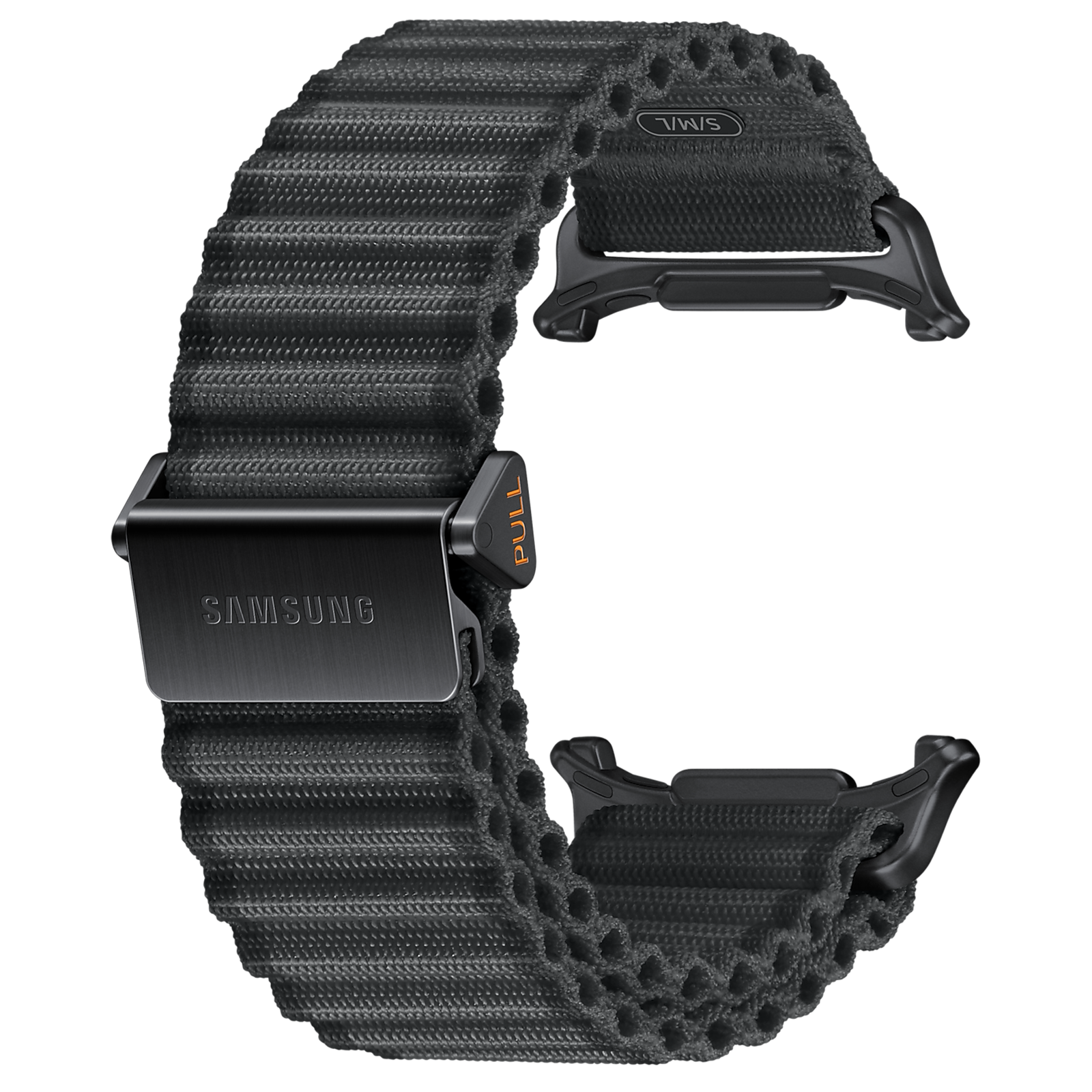 

SAMSUNG ET-SVL70MBEGIN Nylon, Titanium, SUS Trail Band for Galaxy Watch Ultra (Lugless Design, Dark Gray)