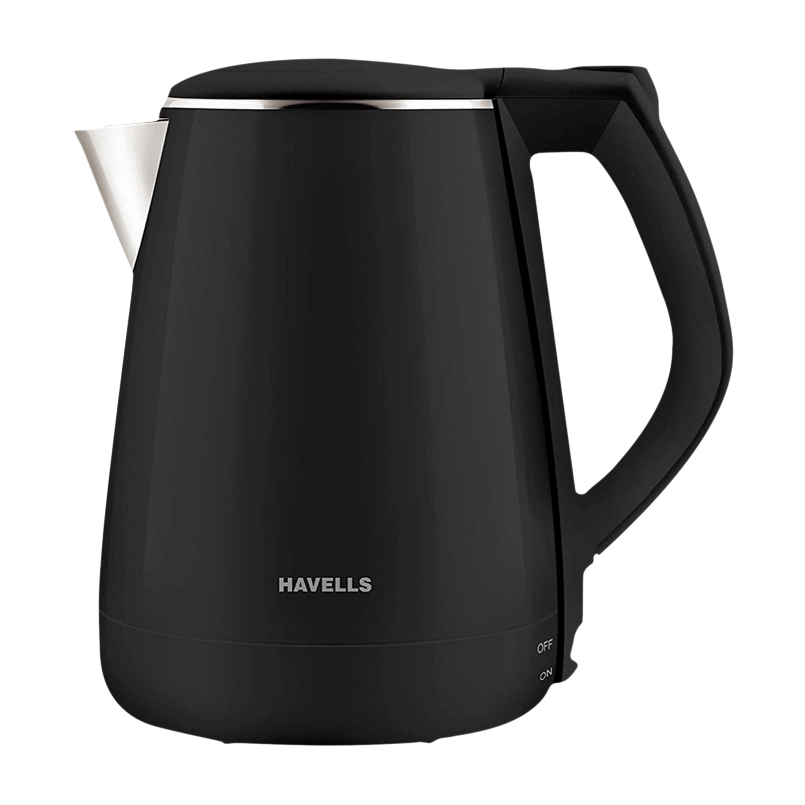 HAVELLS Aqua Plus 1250 Watt 1.2 Litre Electric Kettle with Cool Touch Outer Body (Black)