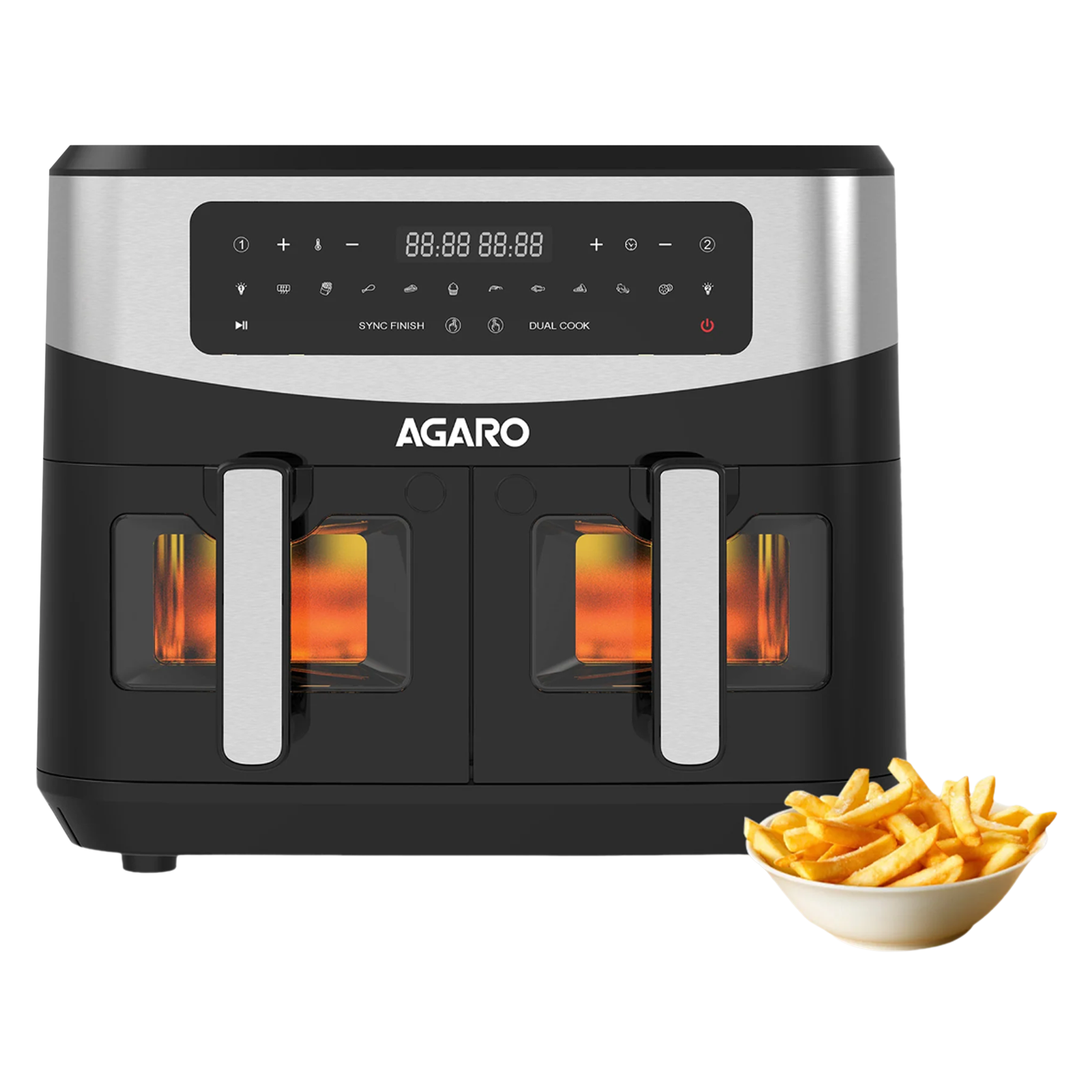 AGARO Imperial 4.5L 2400 Watt Digital Air Fryer with 10 Preset Programs (Black)