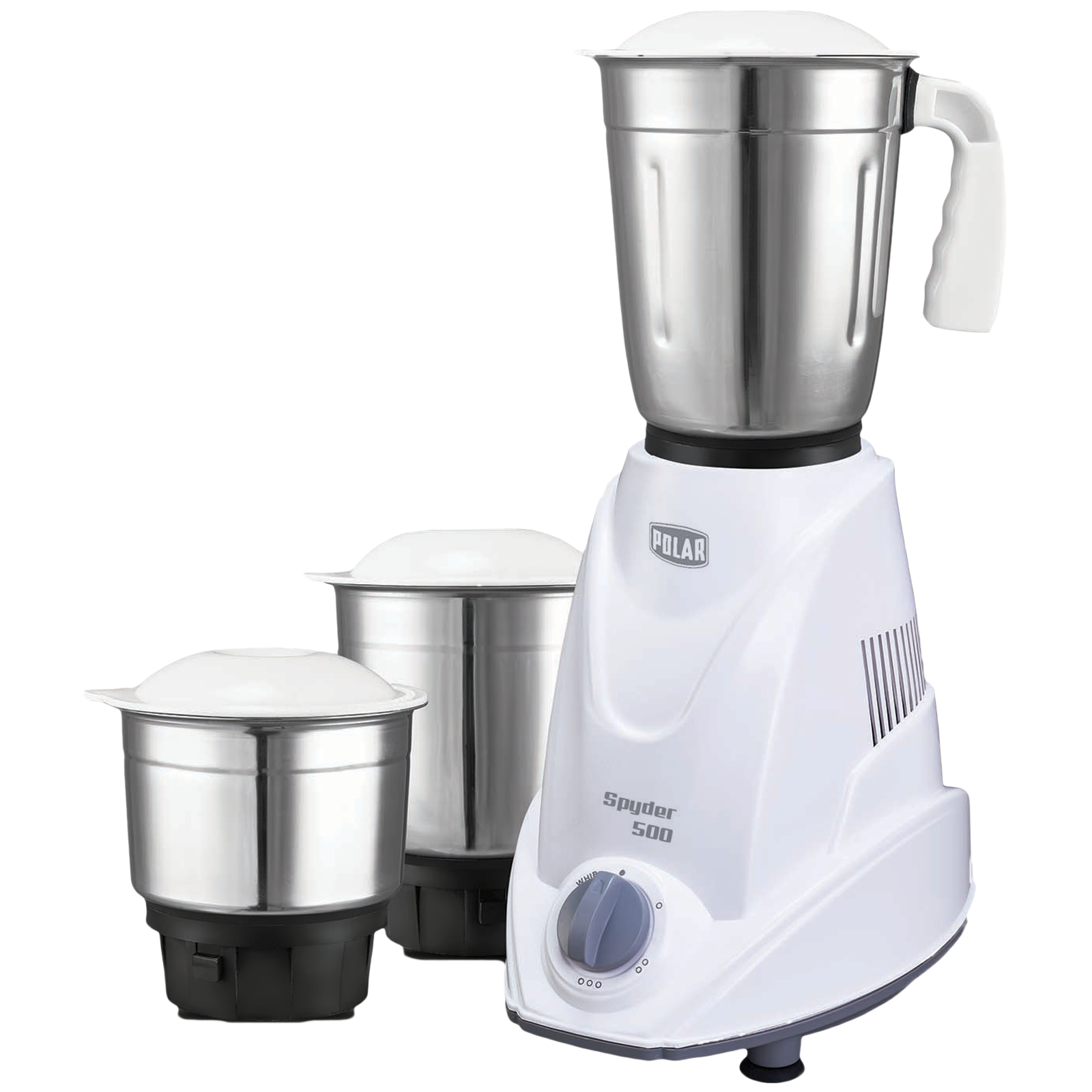 

POLAR Spyder 500 Watt 3 Jars Mixer Grinder (Auto Shut Off Protection, White)