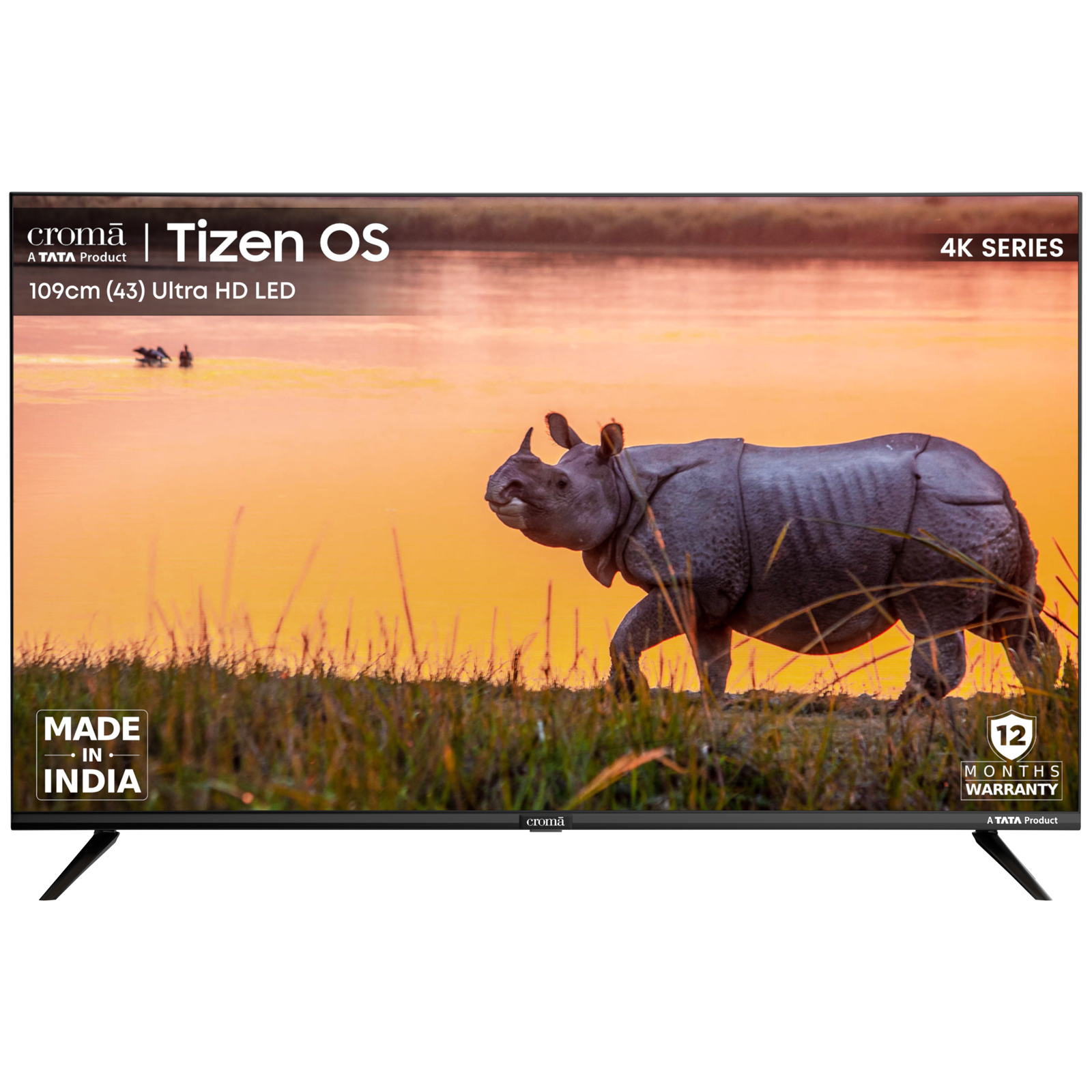 Croma CREL043UTC024601 109 cm (43 inch) 4K Ultra HD LED Tizen TV with Dolby Audio (2024 model)