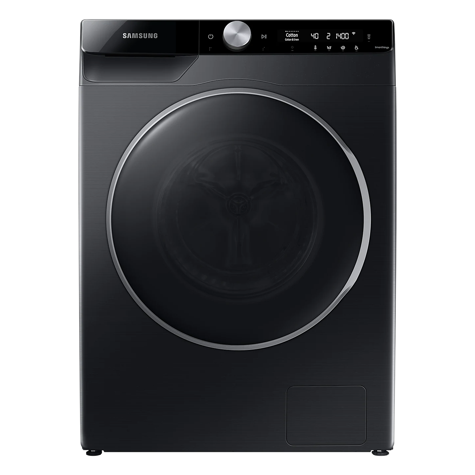 

SAMSUNG 12/8 kg Inverter Fully Automatic Front Load Washer Dryer (WD12TP44DSB/TL, Wi-Fi Enabled, Black Caviar)