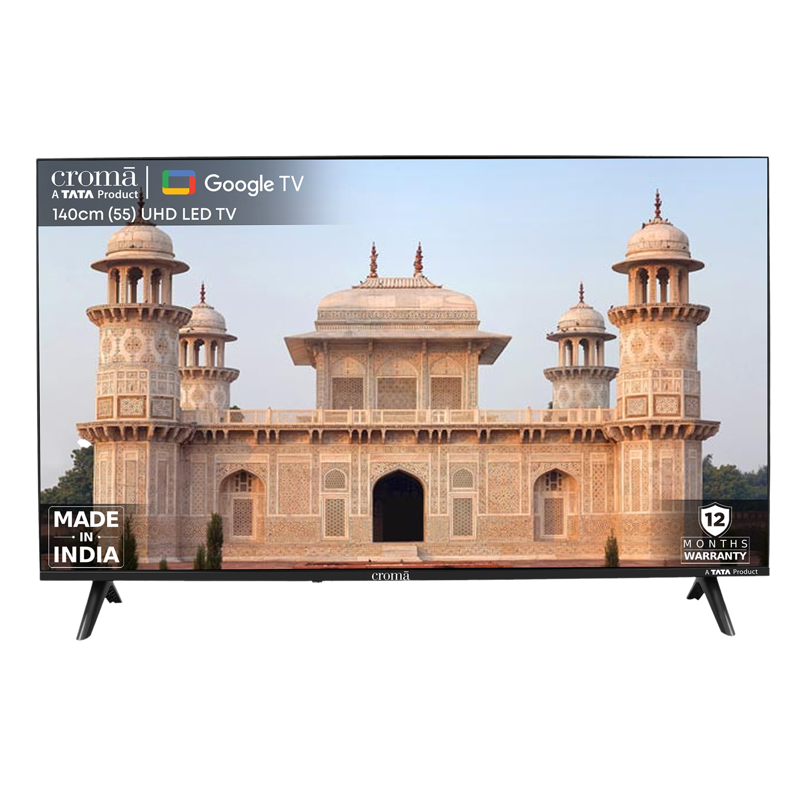 Croma CREL055UGC333801 140 cm (55 inch) 4K Ultra HD Google TV with Dolby Audio (2024 model)