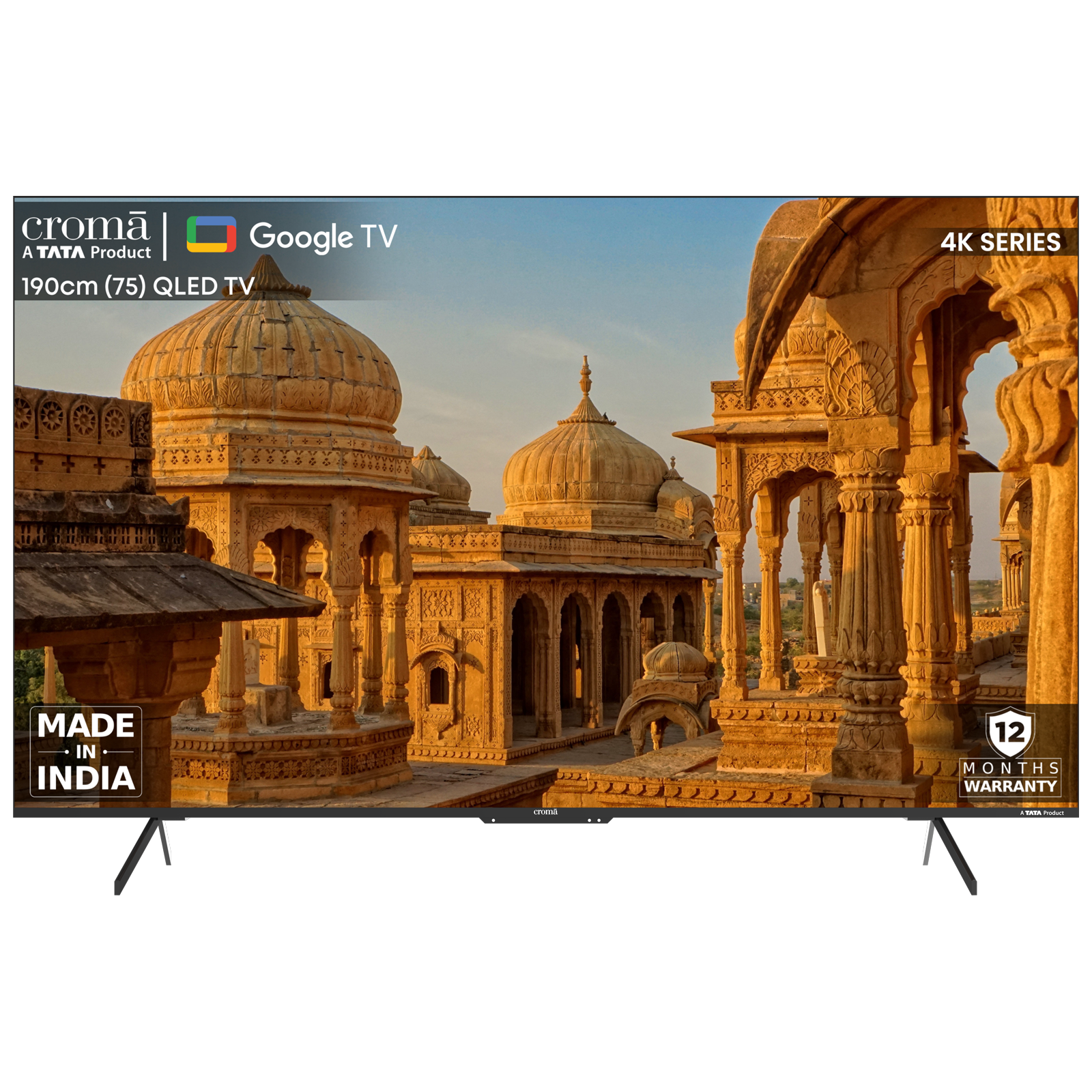 

Croma CREL075UGC024602 190 cm (75 inch) QLED 4K Ultra HD Google TV with Dolby Vision & Dolby Atmos (2024 model), Black