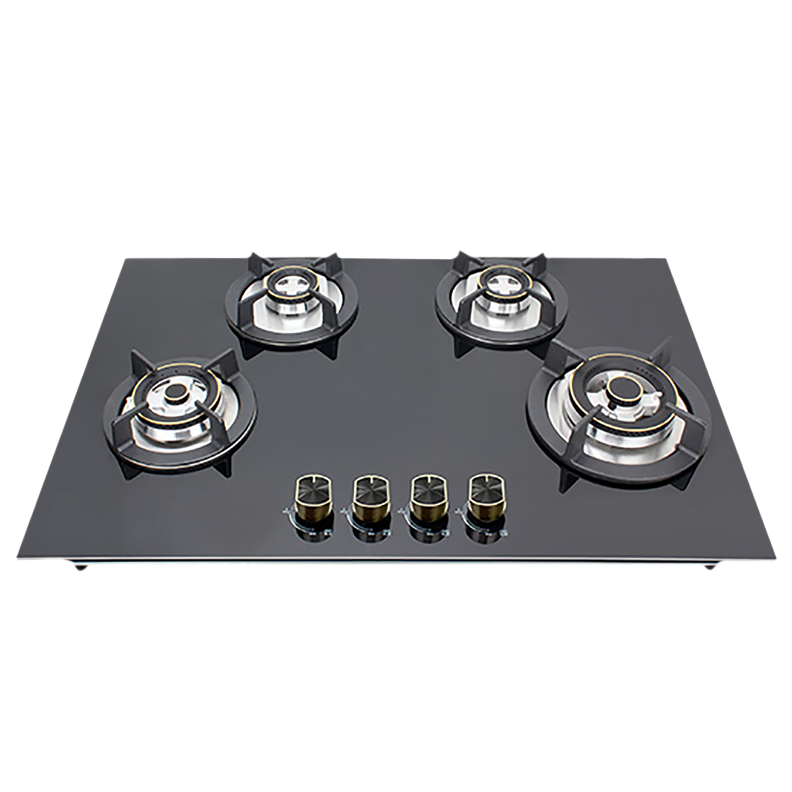 

Kutchina Flamma 4B Eco 78 Tempered Glass Top 4 Burner Automatic Hob (Multi Flame Burner, Black)