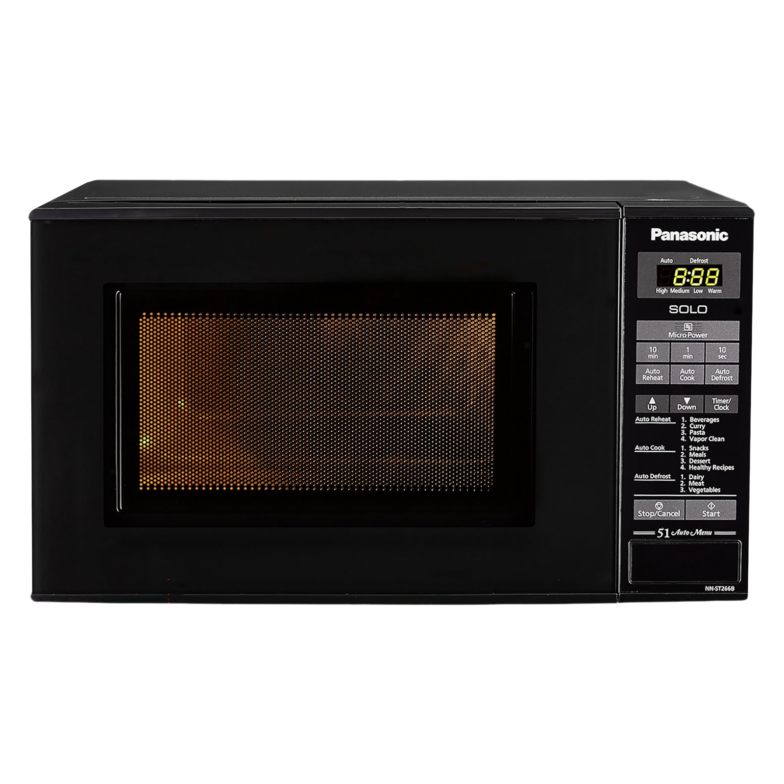 

Panasonic 20L Solo Microwave Oven with 51 Autocook Menus (Black)