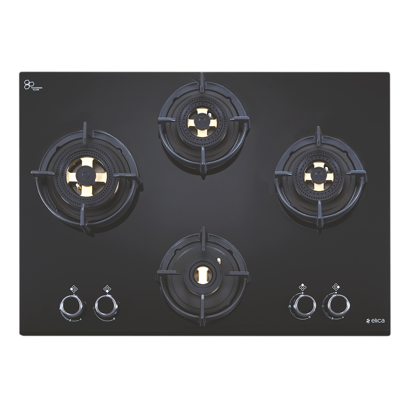

Elica DFS FB MFC 4B 70 FFD 4 Burner Automatic Hob (Multi Flame Control, Black)