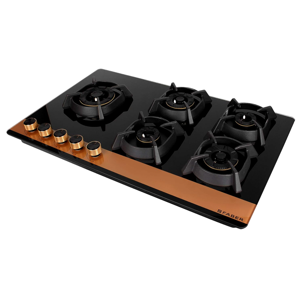 

Faber Utopia Pro HT 905 BR CI 5 Burner Automatic Electric Hob (Flame Failure Device, Black)