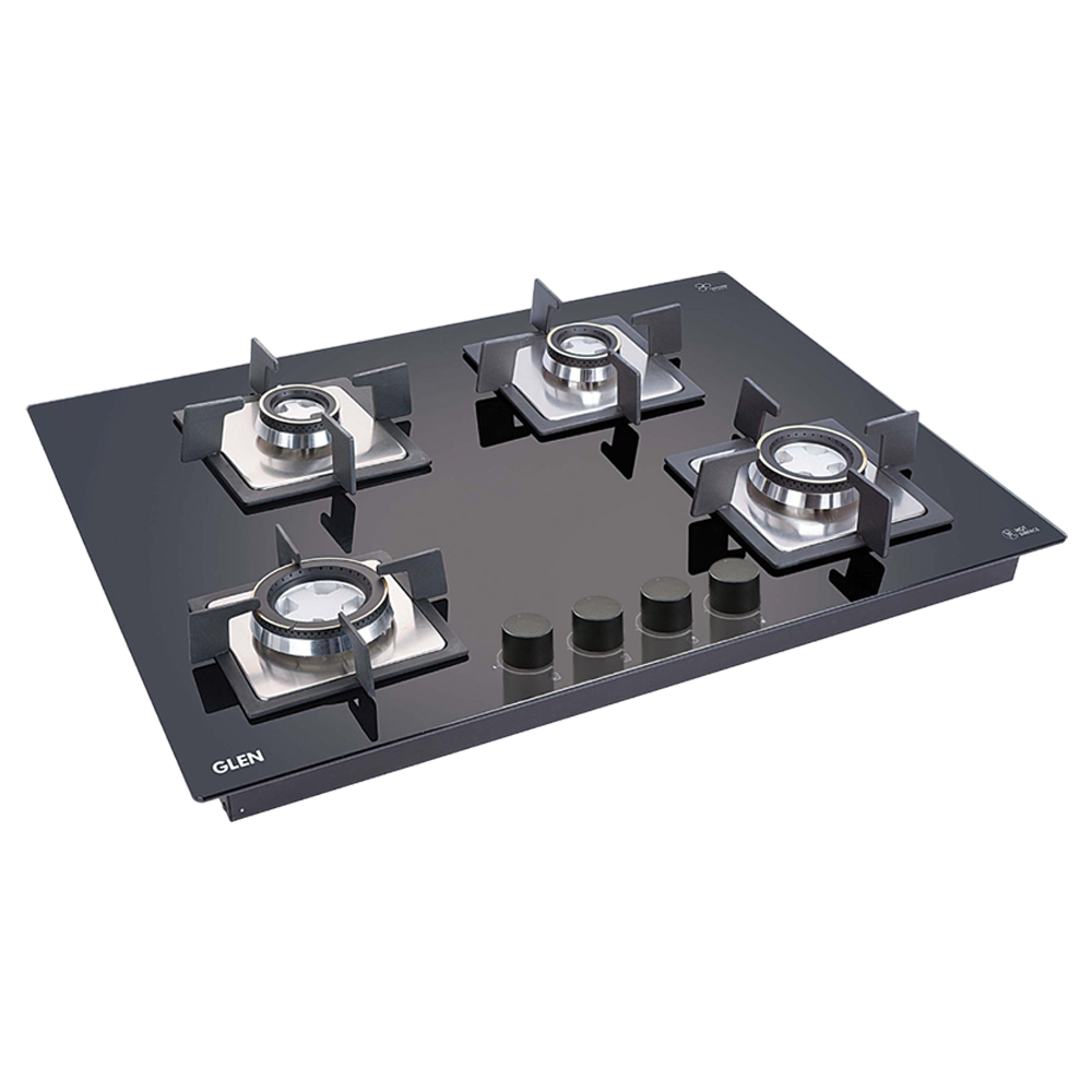 

Glen 1074 SQ HT DB Toughened Glass Top 4 Burner Automatic Electric Hob (Battery Operated, Black), Data not provided by brand