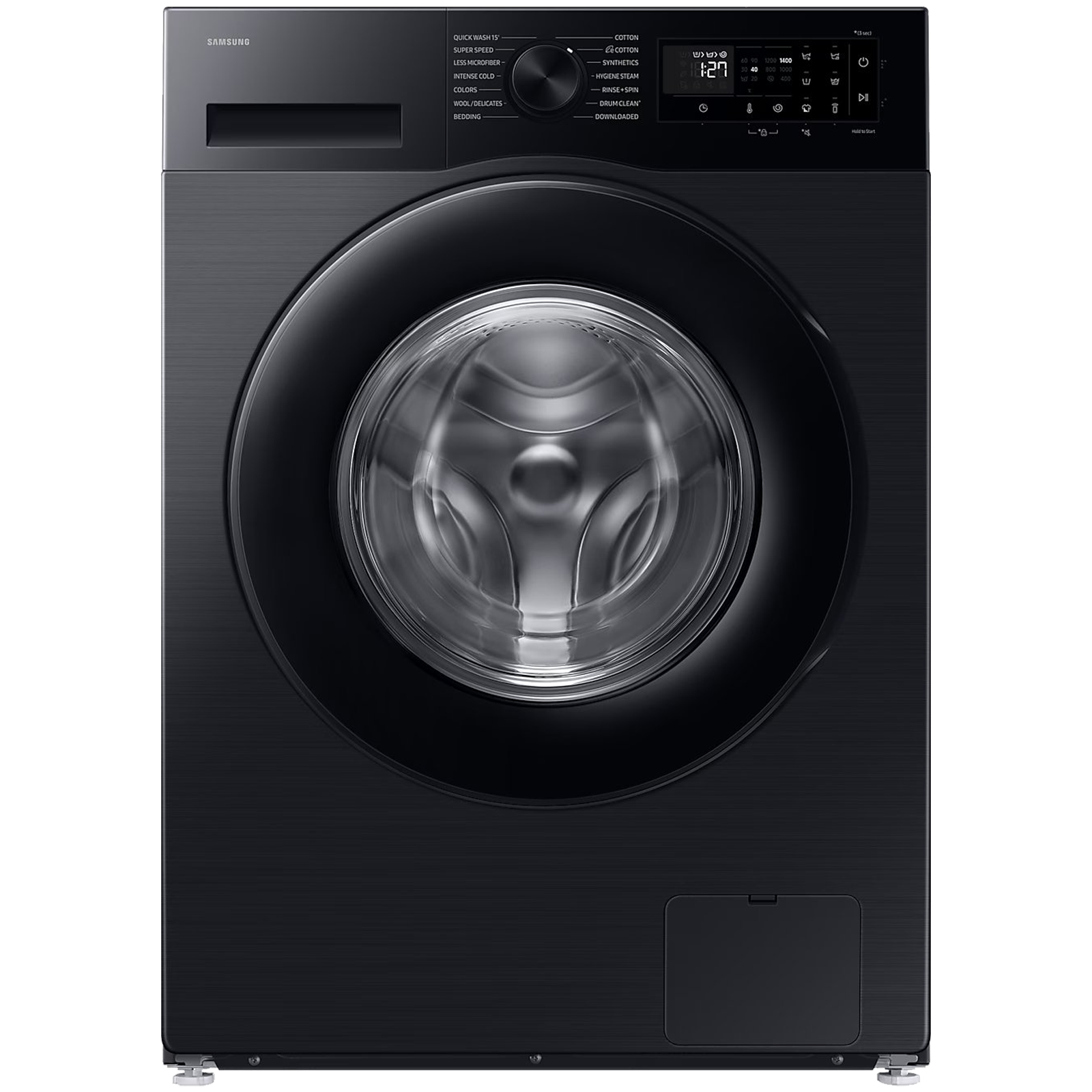 SAMSUNG 12 kg 5 Star Wi-Fi Inverter Fully Automatic Front Load Washing Machine (WW12DG5B24ABTL, AI EcoBubble, Black)