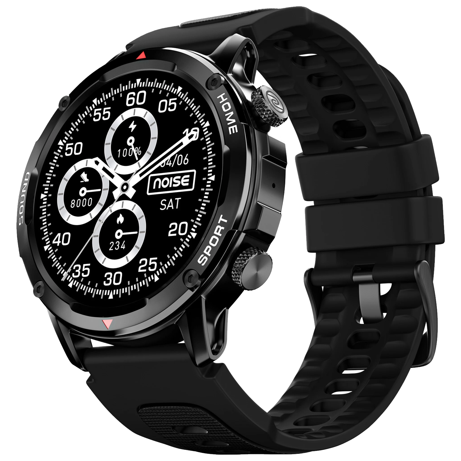 

noise NoiseFit Venture Smartwatch with Bluetooth Calling (35.3mm TFT Display, IP67 Water Resistant, Jet Black Strap)
