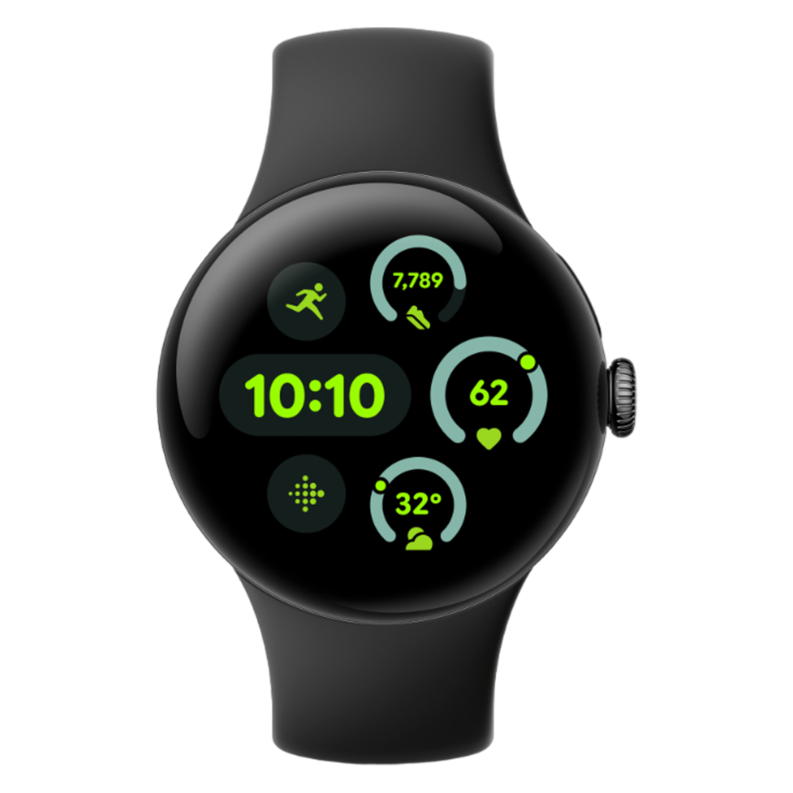 Google Pixel Watch 3 Wi-Fi + Bluetooth Wear OS 5.0 Smartwatch (41mm AMOLED Display, Qualcomm SW5100 Cortex M33 co-Processor, Obsidian Active Band)