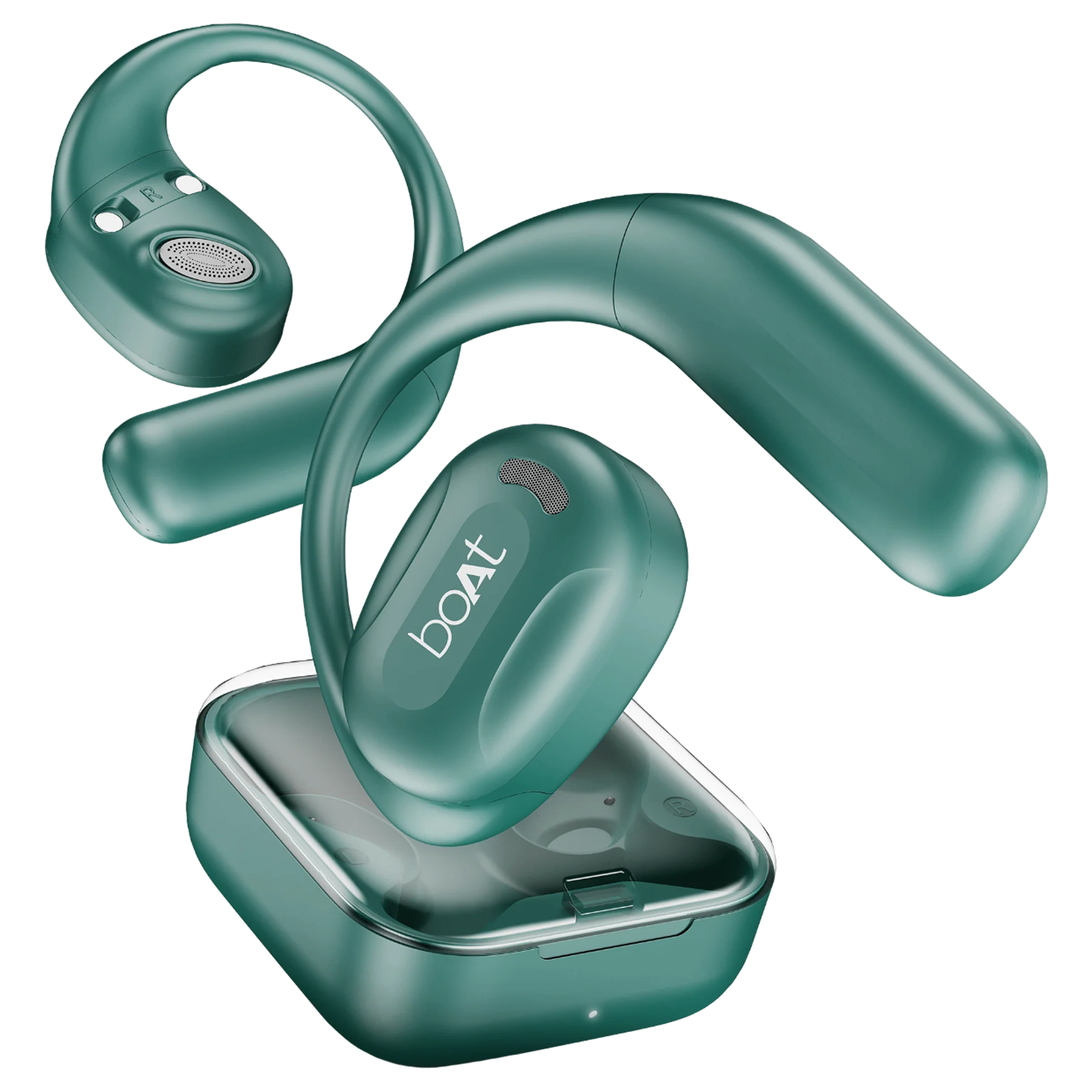 boAt Airdopes ProGear TWS Earbuds (IPX5 Sweat Resistant, Air Conduction Technology, Sporty Green)