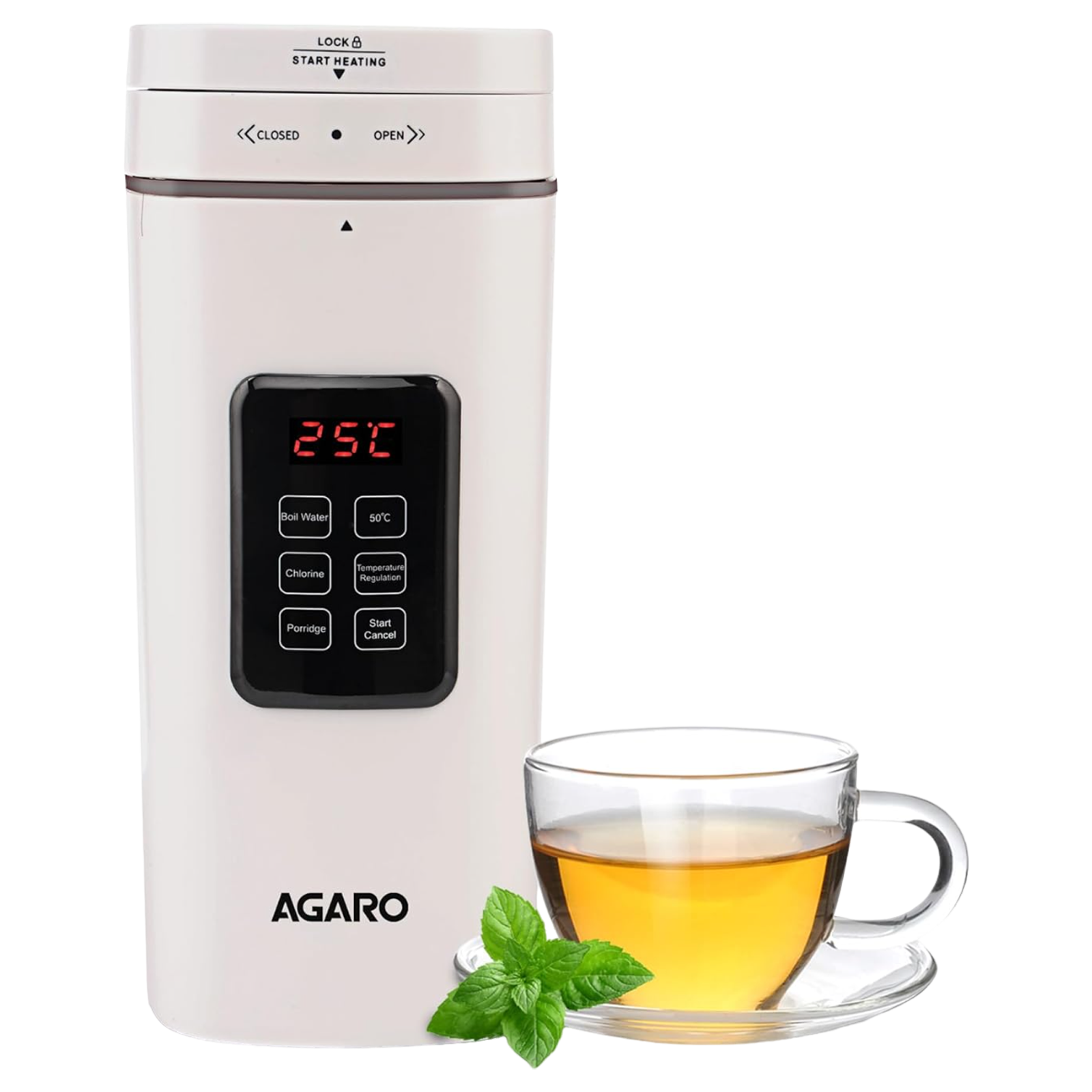 

AGARO Delite 0.5 Litre Electric Kettle with Adjustable Temperature Settings (White)