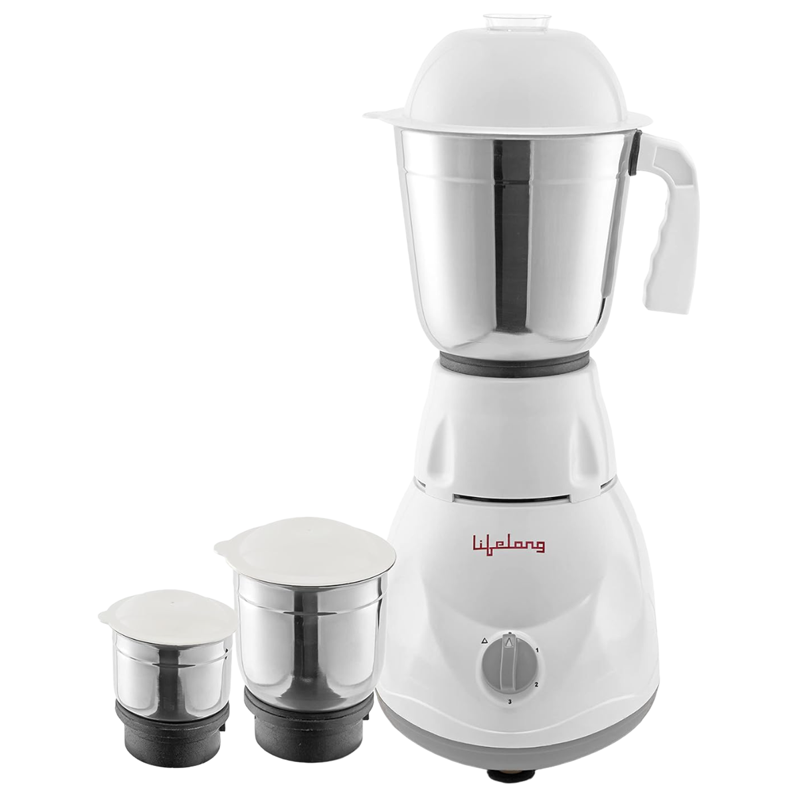 

Lifelong LLMG45 500 Watt 3 Jars Mixer Grinder (Overload Protector, White)