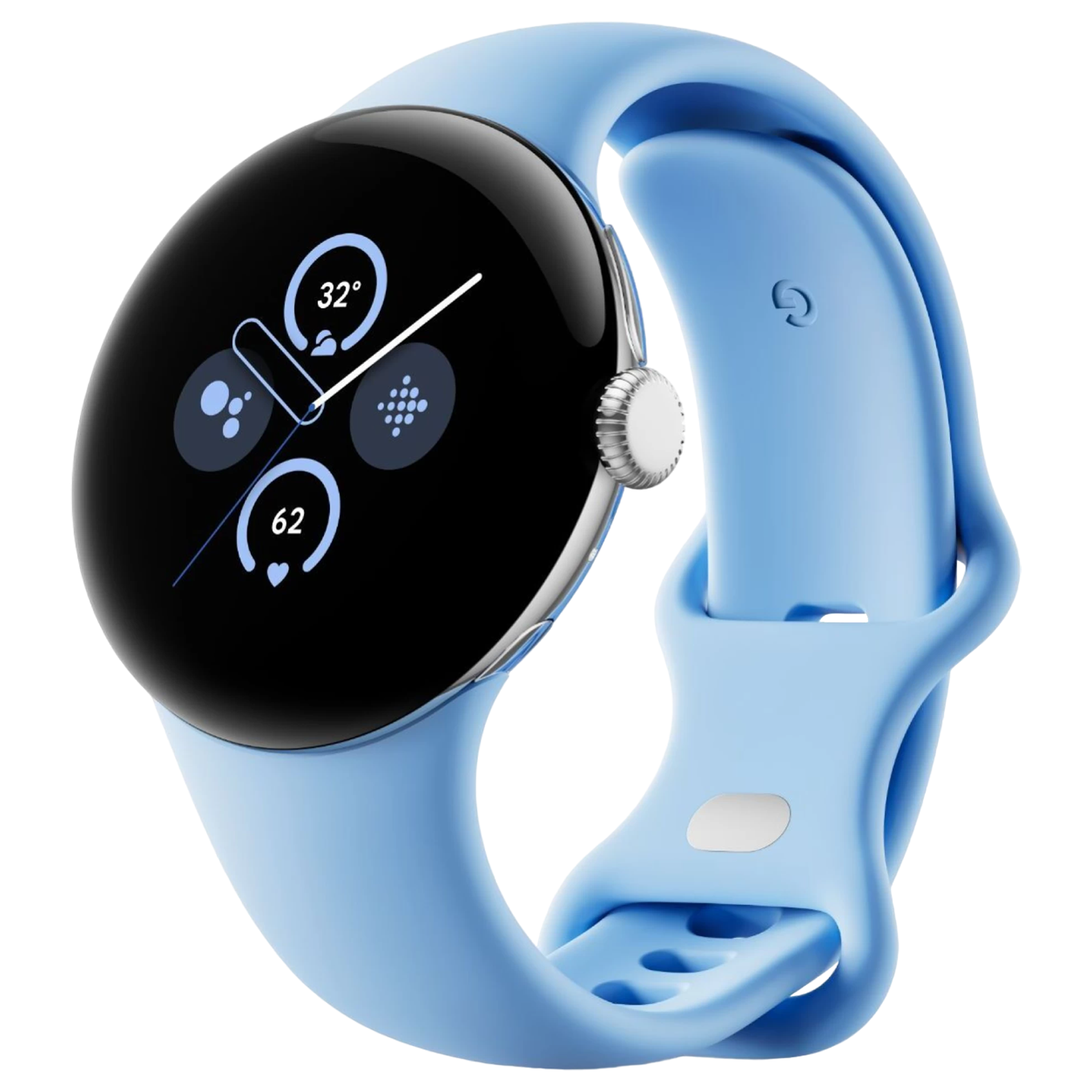 

Google Pixel Watch 2 Wi-Fi + 4G SIM Wear OS 4.0 Smartwatch (41mm AMOLED Display, Qualcomm 5100 Cortex M33 co-processor, Bay Active Band), Silver