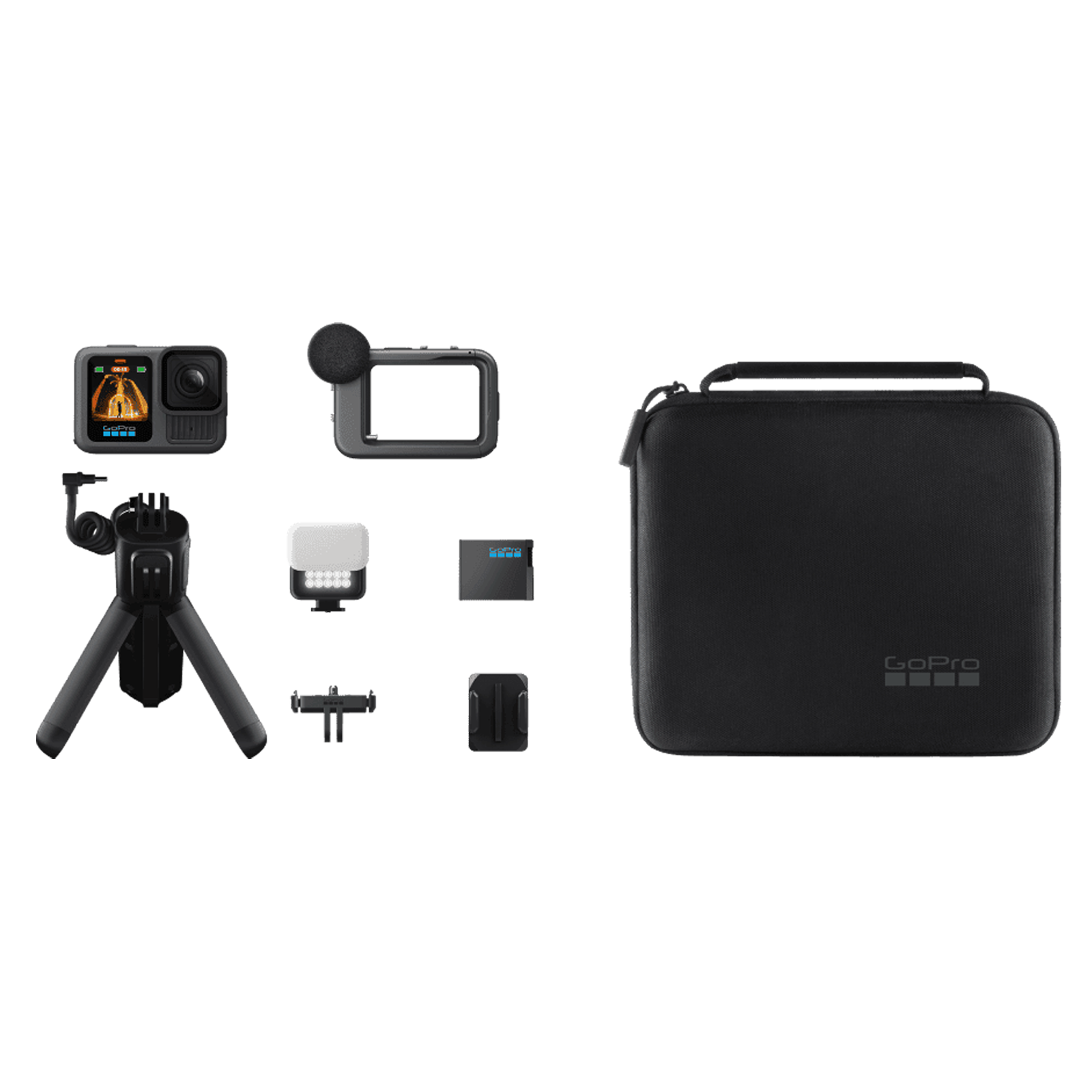 GoPro Hero13 Black Bundle 5.3K and 27.6MP 240 FPS Waterproof Sports Action Camera with Rechargeable Battery Pack (Black)