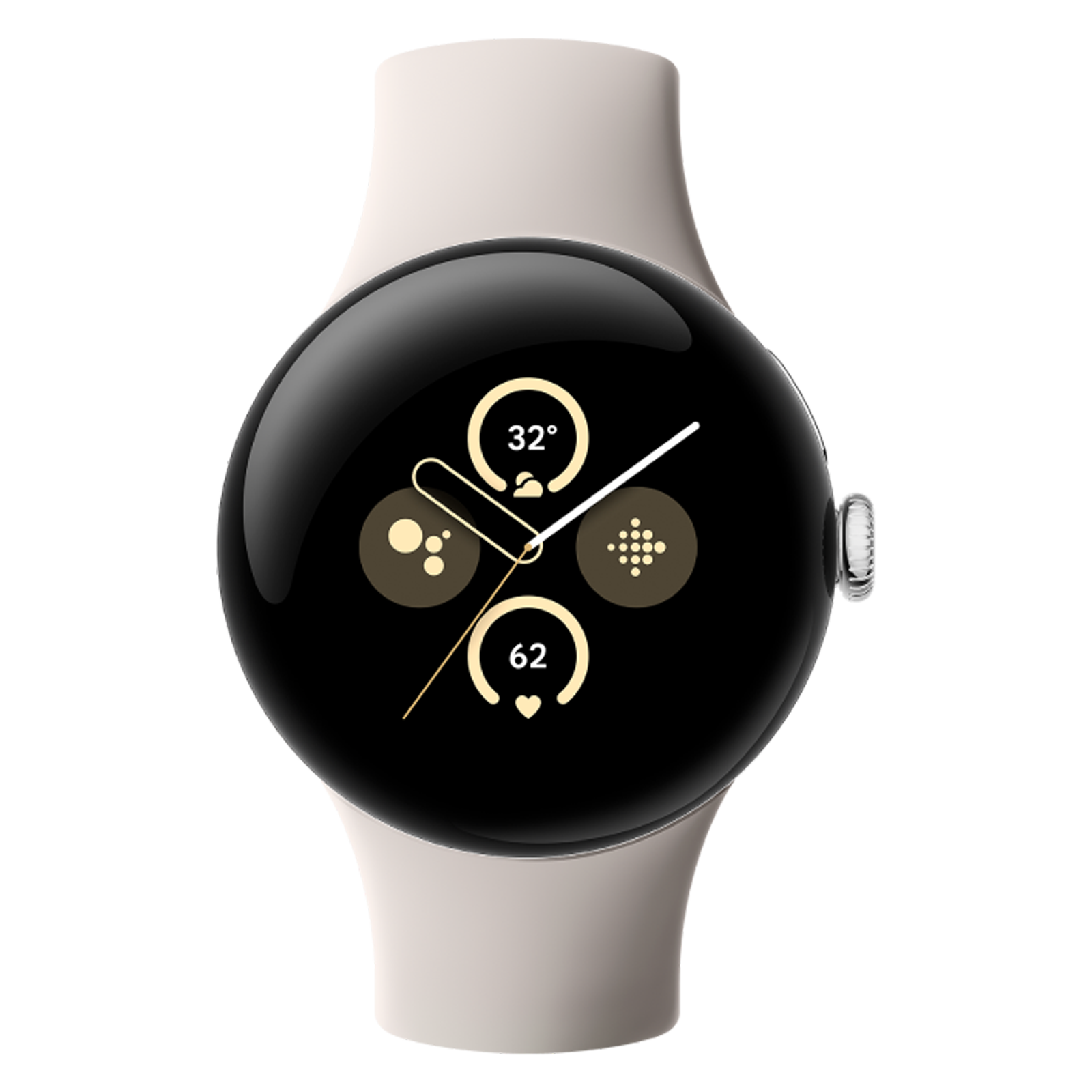 

Google Pixel Watch 2 Wi-Fi + 4G SIM Wear OS 4.0 Smartwatch (41mm AMOLED Display, Qualcomm 5100 Cortex M33 co-processor, Porcelain Active Band), Silver