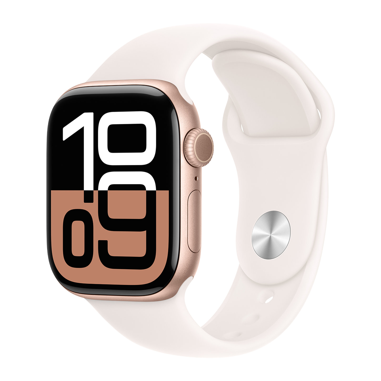 Apple Watch Series 10 GPS with Sport Band - M/L (42mm Retina LTPO3 OLED Display, Rose Gold Aluminium Case)