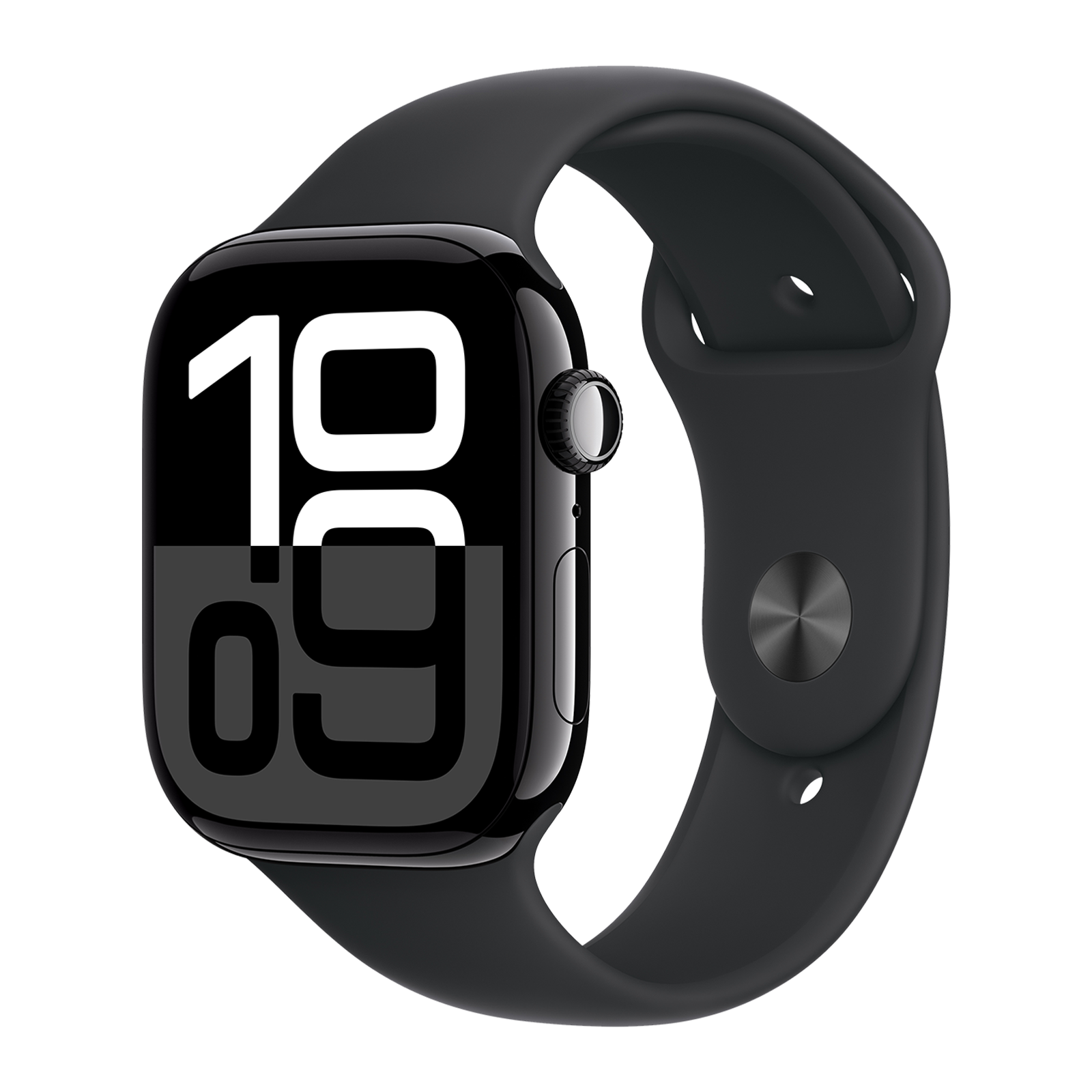 Apple Watch Series 10 GPS with Sport Band – S/M (46mm Retina LTPO3 OLED Display, Jet Black Aluminium Case)