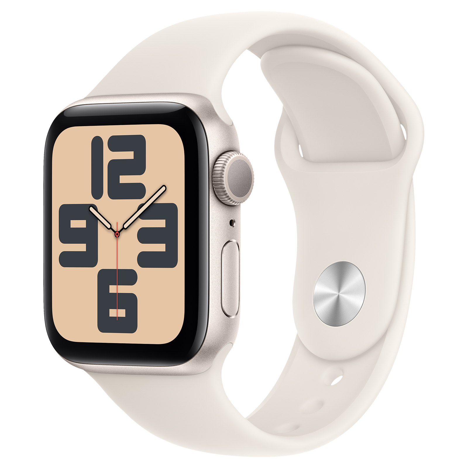 

Apple Watch SE GPS with Starlight Sport Band - M/L (40mm Retina LTPO OLED Display, Starlight Aluminium Case)