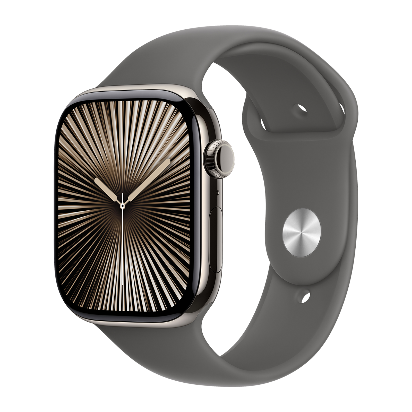 

Apple Watch Series 10 GPS+Cellular with Sport Band - M/L (46mm Retina LTPO3 OLED Display, Natural Titanium Case)