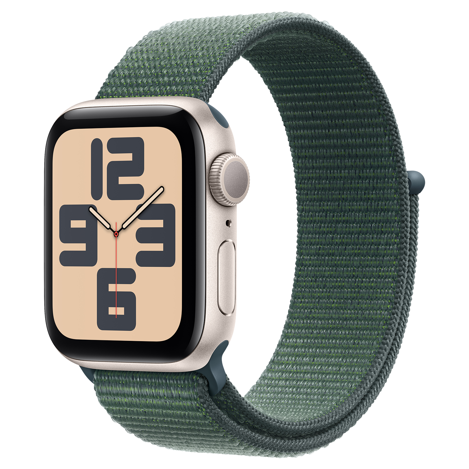 

Apple Watch SE GPS with Lake Green Sport Loop (40mm Retina LTPO OLED Display, Starlight Aluminium Case)