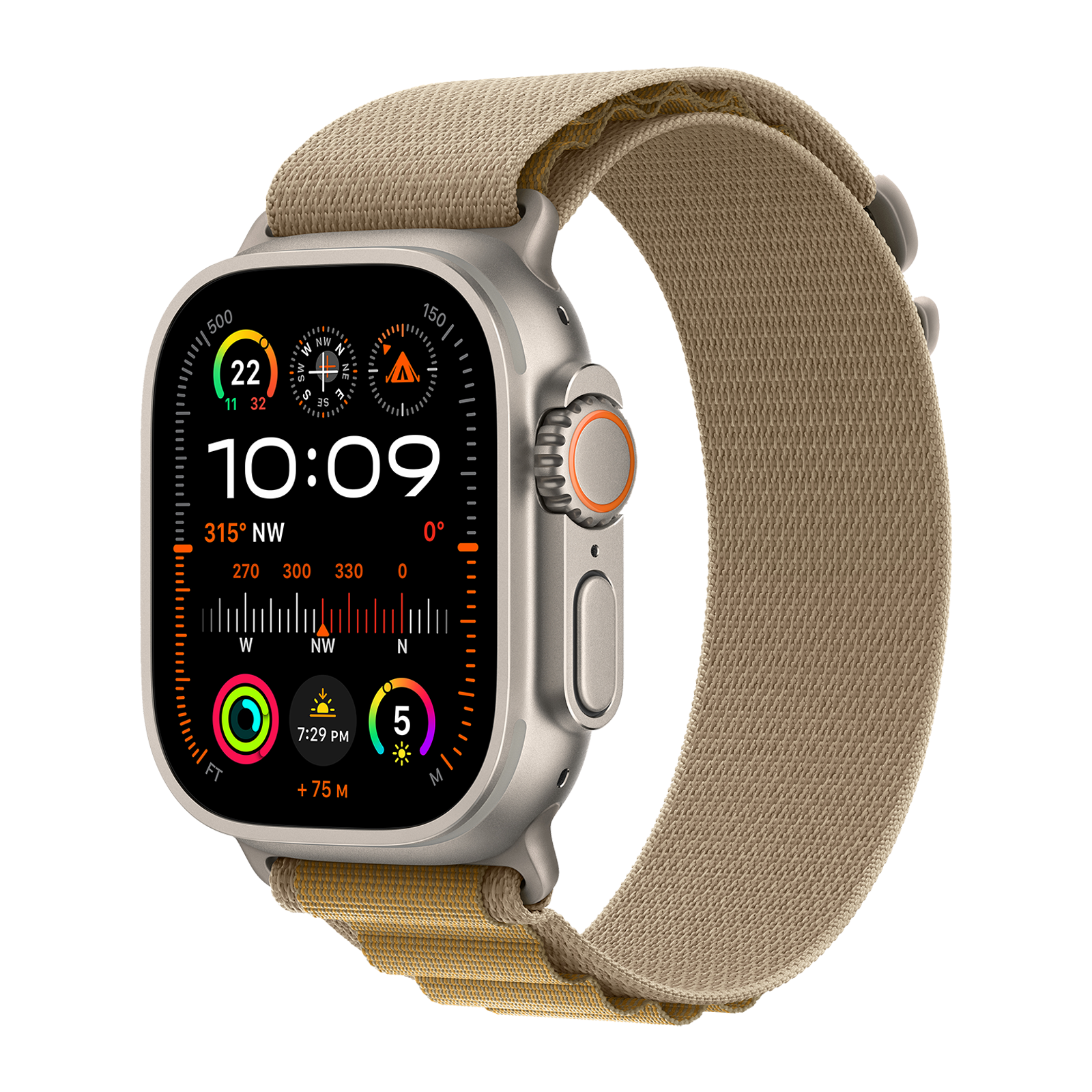 

Apple Watch Ultra 2 GPS+Cellular with Tan Alpine Loop - S (49mm Retina LTPO2 OLED Display, Natural Titanium Case), Naturaltitanium#dbd1c7