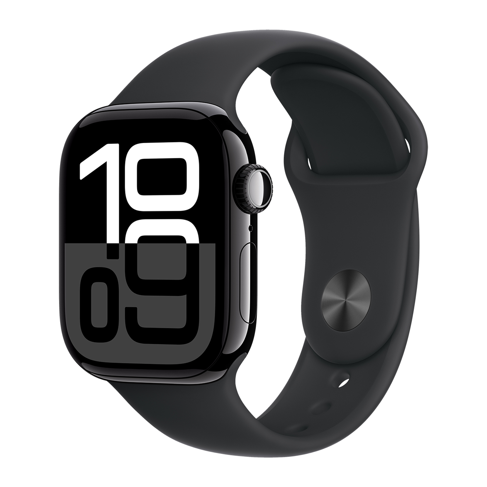 Apple Watch Series 10 GPS with Sport Band - M/L (42mm Retina LTPO3 OLED Display, Jet Black Case)