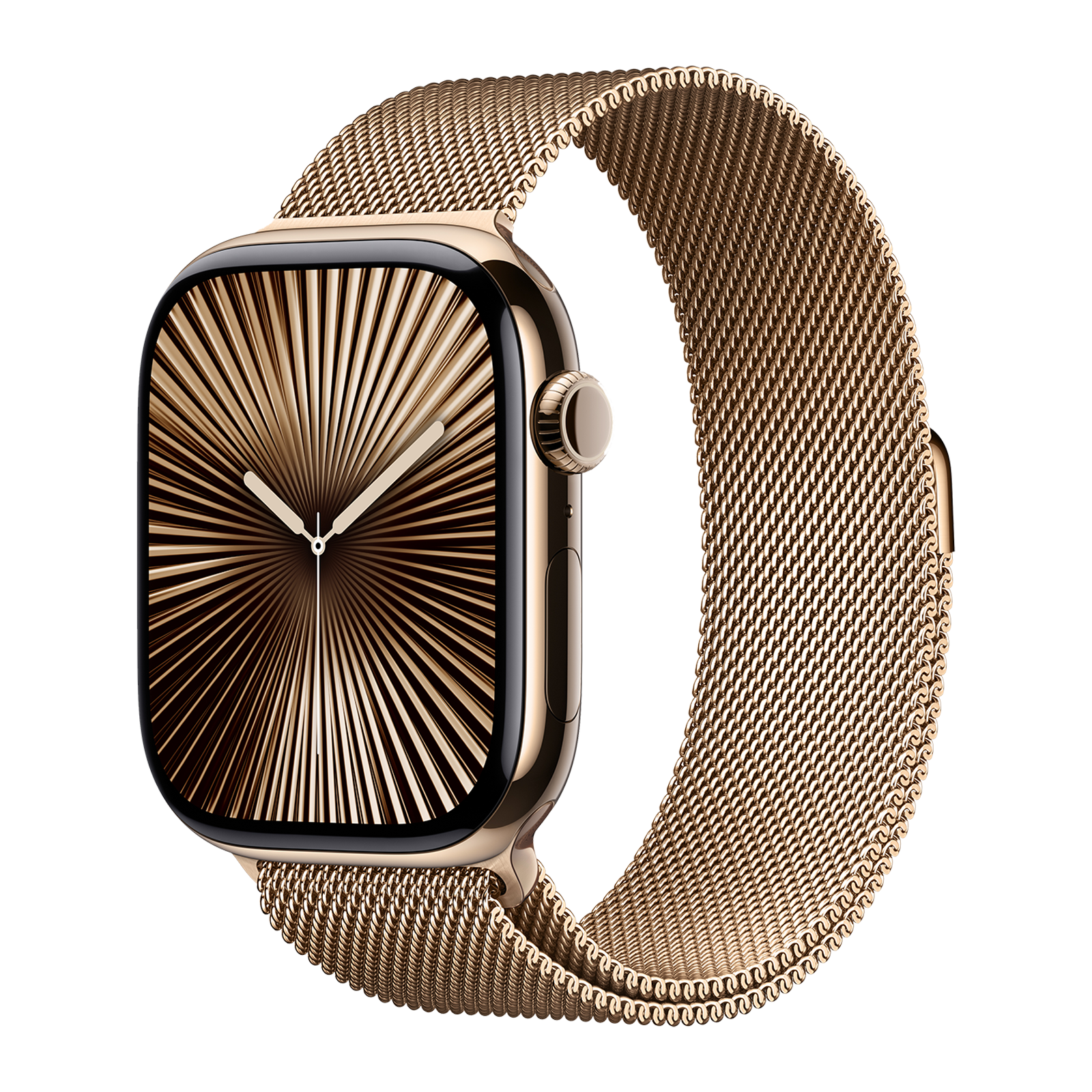 

Apple Watch Series 10 GPS+Cellular with Milanese Loop - S/M (46mm Retina LTPO3 OLED Display, Gold Titanium Case)