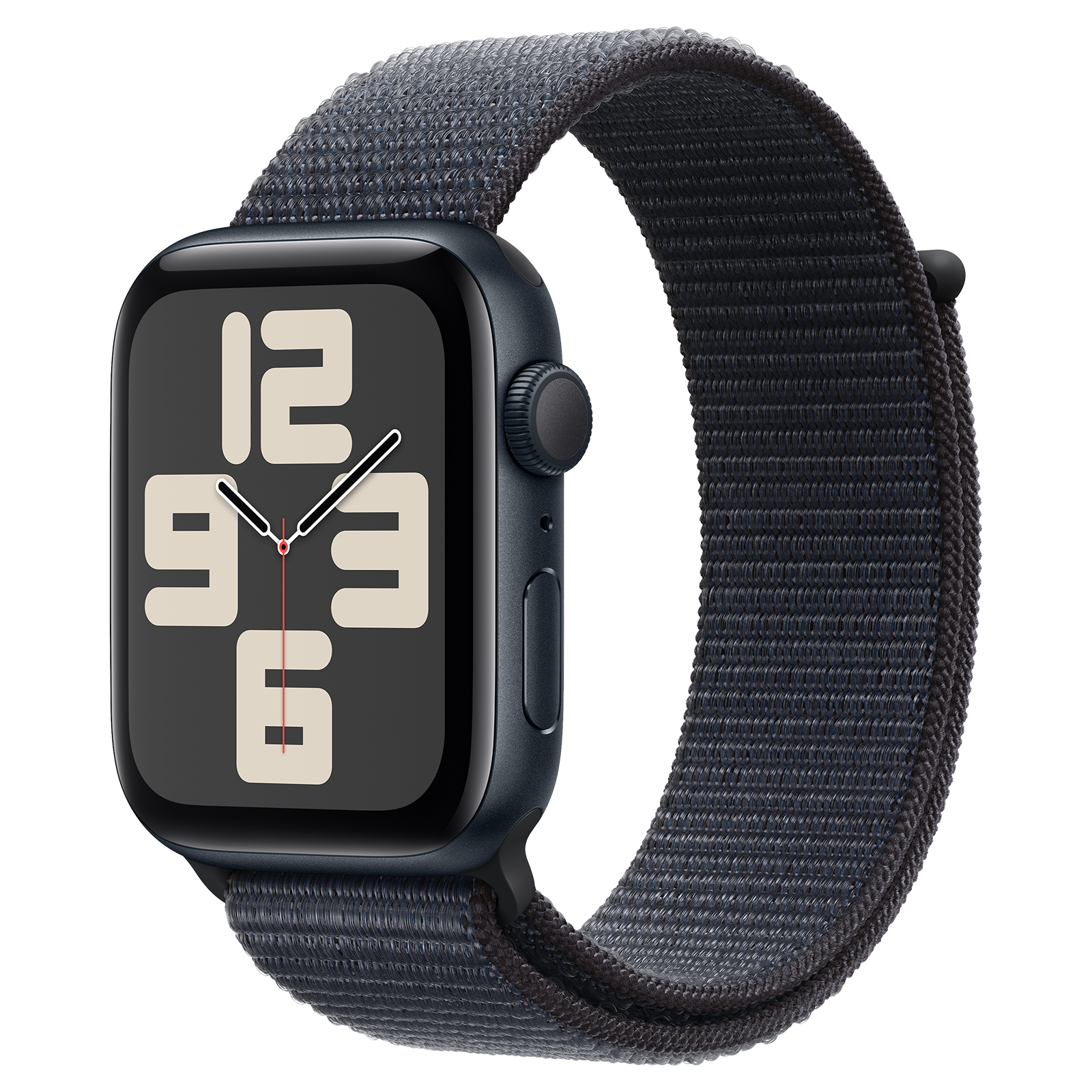 Apple Watch SE GPS with Ink Sport Loop (44mm Retina LTPO OLED Display, Midnight Aluminium Case)