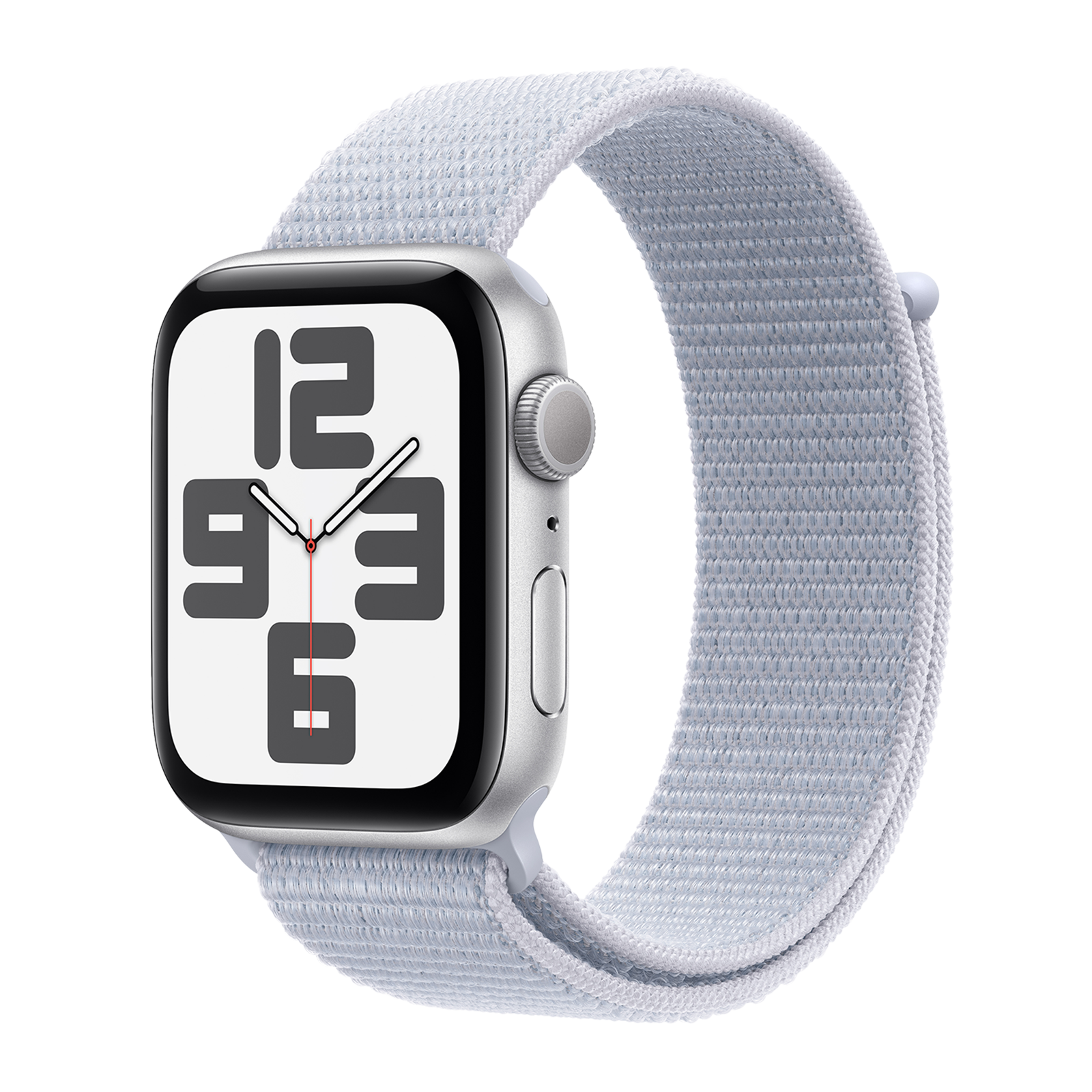 

Apple Watch SE GPS with Blue Cloud Sport Loop (44mm Retina LTPO OLED Display, Silver Aluminium Case)