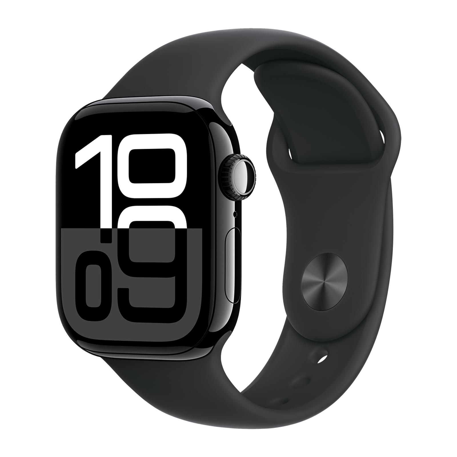 Apple Watch Series 10 GPS+Cellular with Sport Band – S/M (42mm Retina LTPO3 OLED Display, Jet Black Aluminium Case)