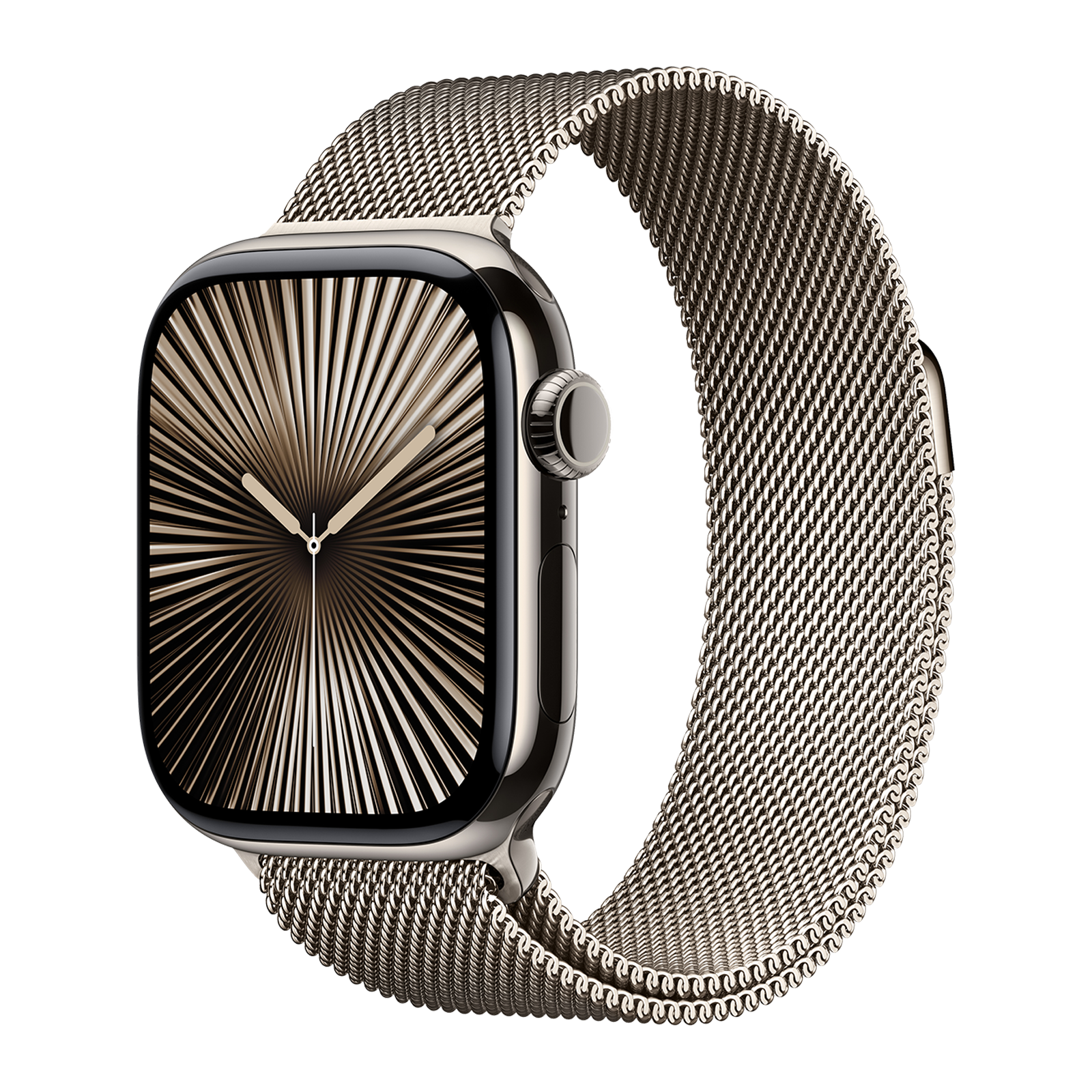 

Apple Watch Series 10 GPS+Cellular with Milanese Loop (42mm Retina LTPO3 OLED Display, Natural Titanium Case)