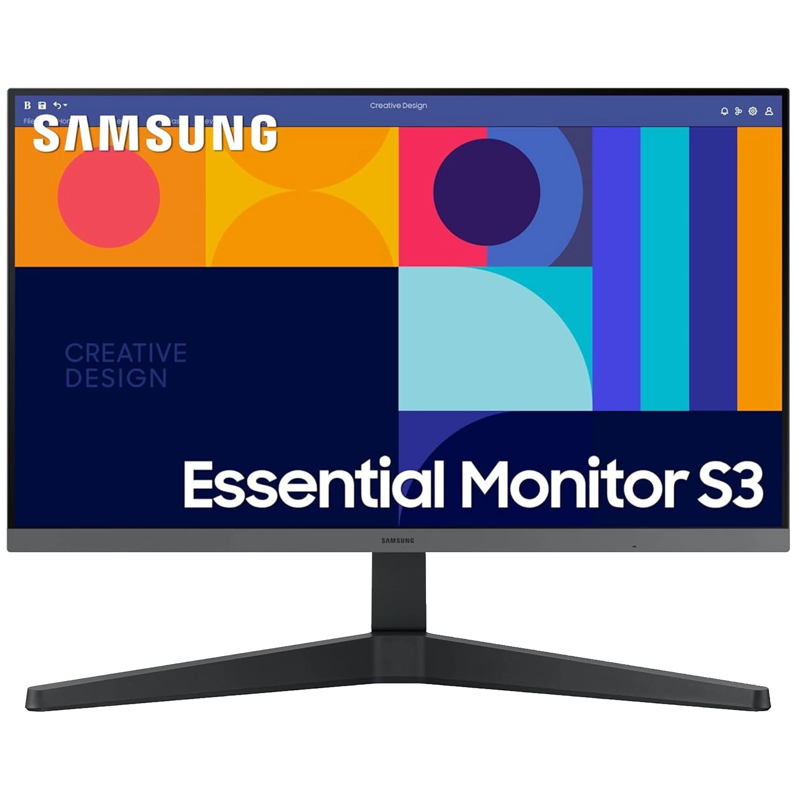 

SAMSUNG Essential S3 60.96 cm (24 inch) Full HD IPS Panel LED Flat Monitor with 4ms Response Time, Black