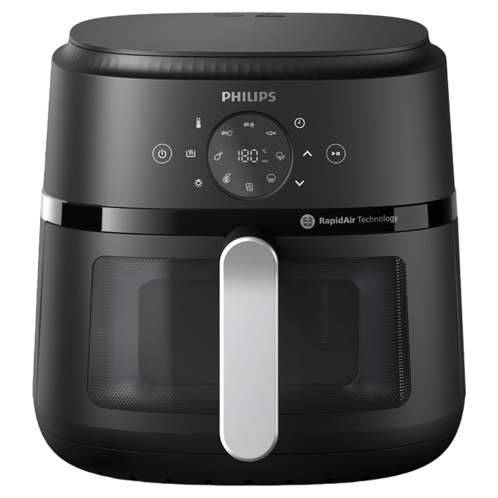 PHILIPS NA221/00 4.2L 1500 Watt Digital Air Fryer with Rapid Air Technology (Black)