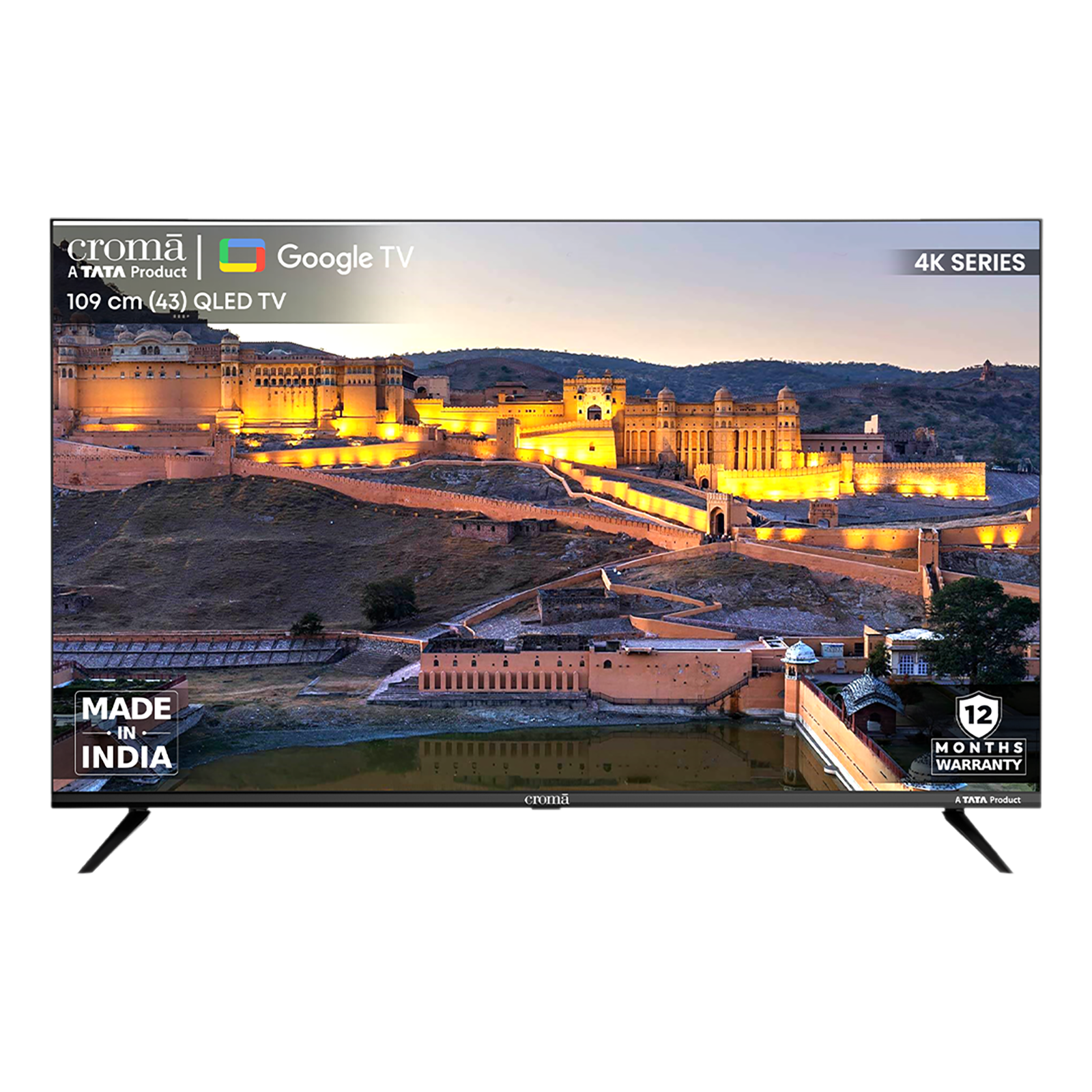 

Croma CREL043UGC024603 109 cm (43 inch) QLED 4K Ultra HD Google TV with Dolby Audio (2024 model), Black