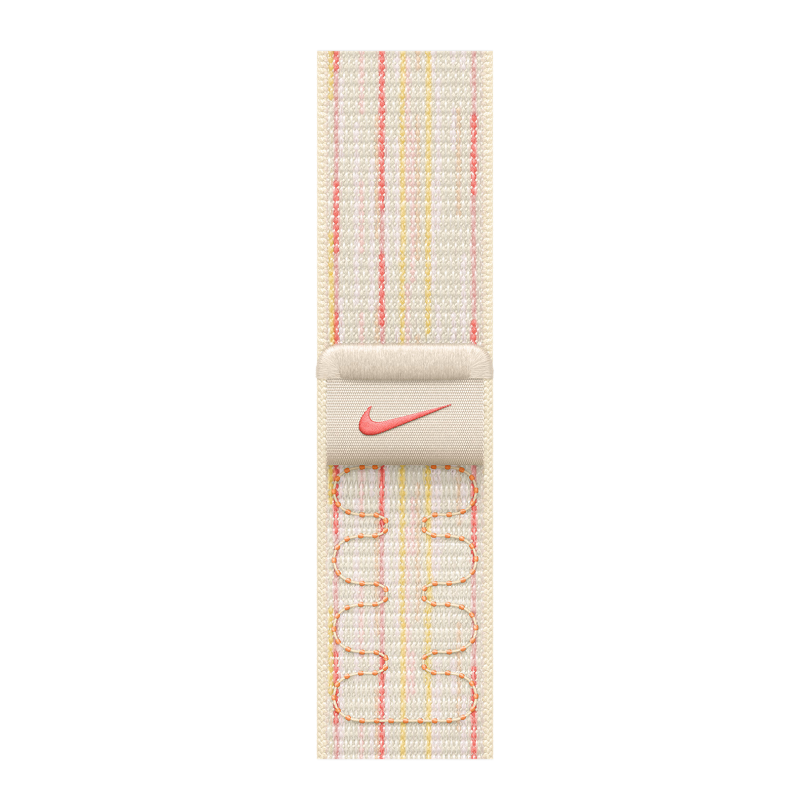 

Apple Nike Woven Nylon Sport Loop for Apple (38mm / 40mm / 41mm / 42mm) (Hook-and-Loop Fastener, Starlight & Pink)