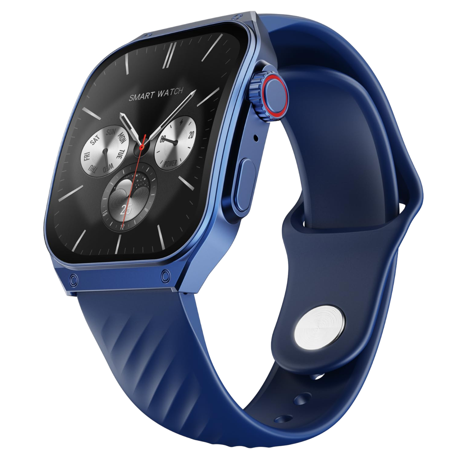 Fire-Boltt ARC Smartwatch with Bluetooth Calling (49.8mm AMOLED Display, IP65 Water Resistant, Midnight Blue Strap)