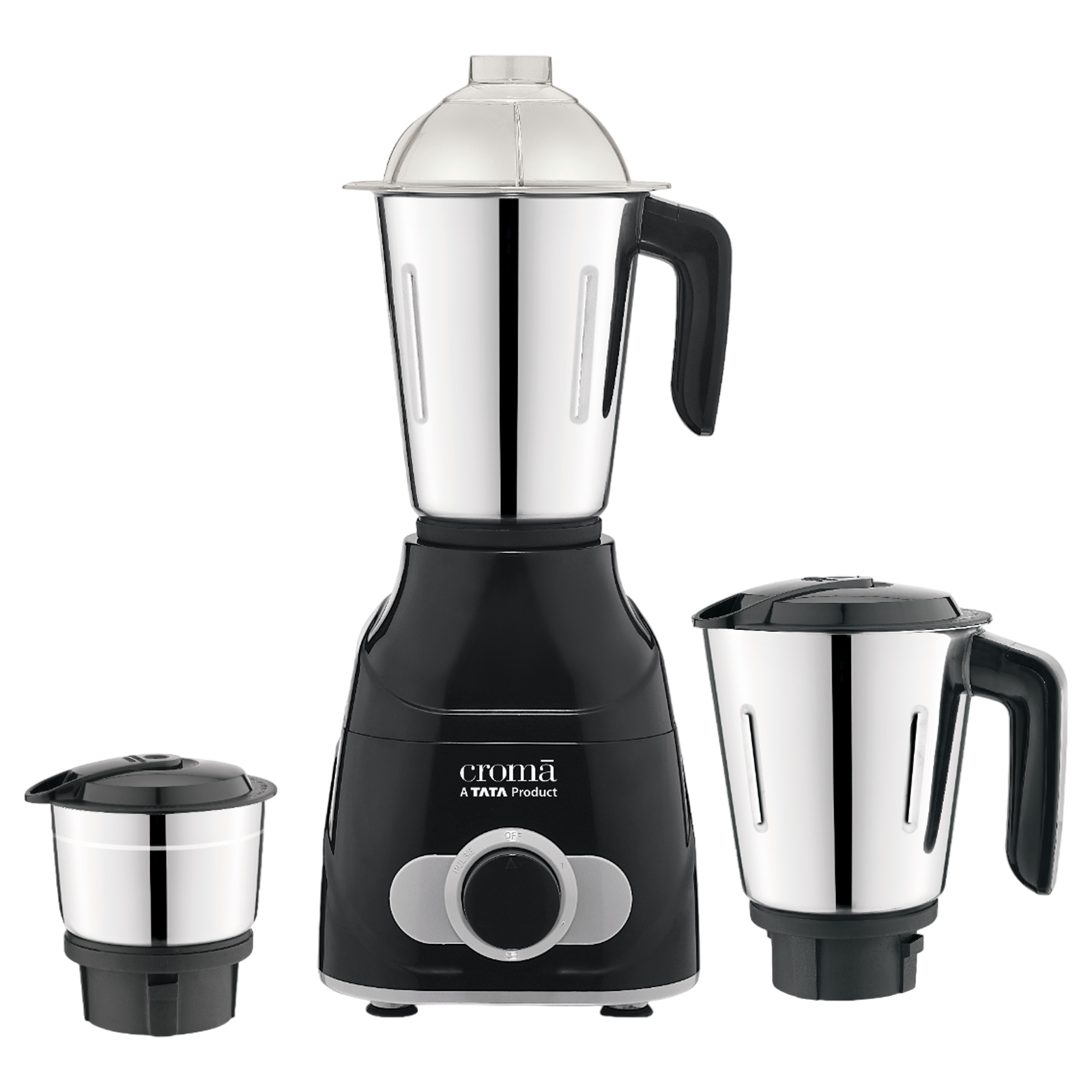 

Croma CRSK75WMHA183310 750 Watt 3 Jars Mixer Grinder (Pulse Function, Black)