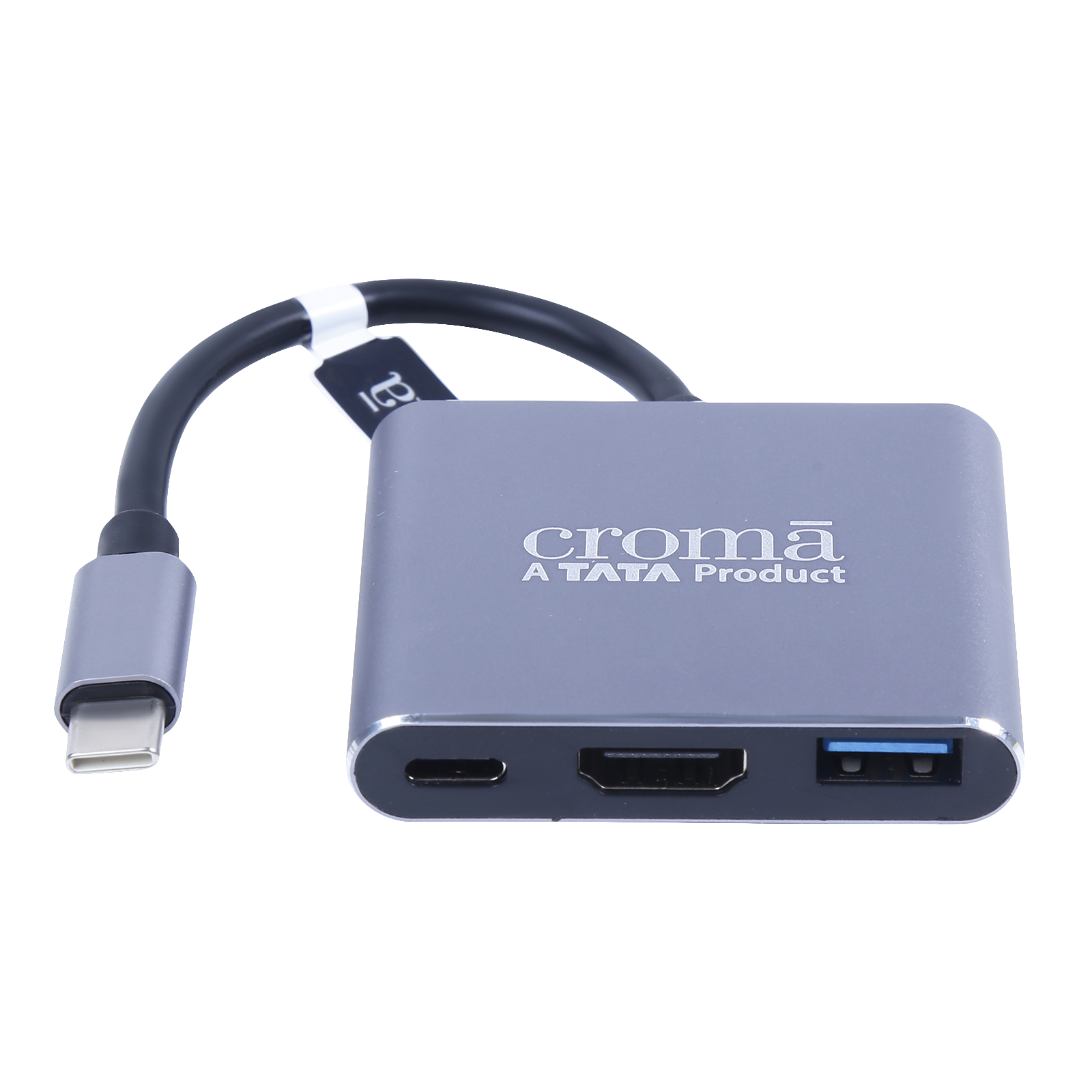 

Croma USB 3.0 Type C to USB 3.0 Type C, USB 3.0 Type A, HDMI Type A Multi-Port Hub (5 Gbps Data Transfer Rate, Grey)