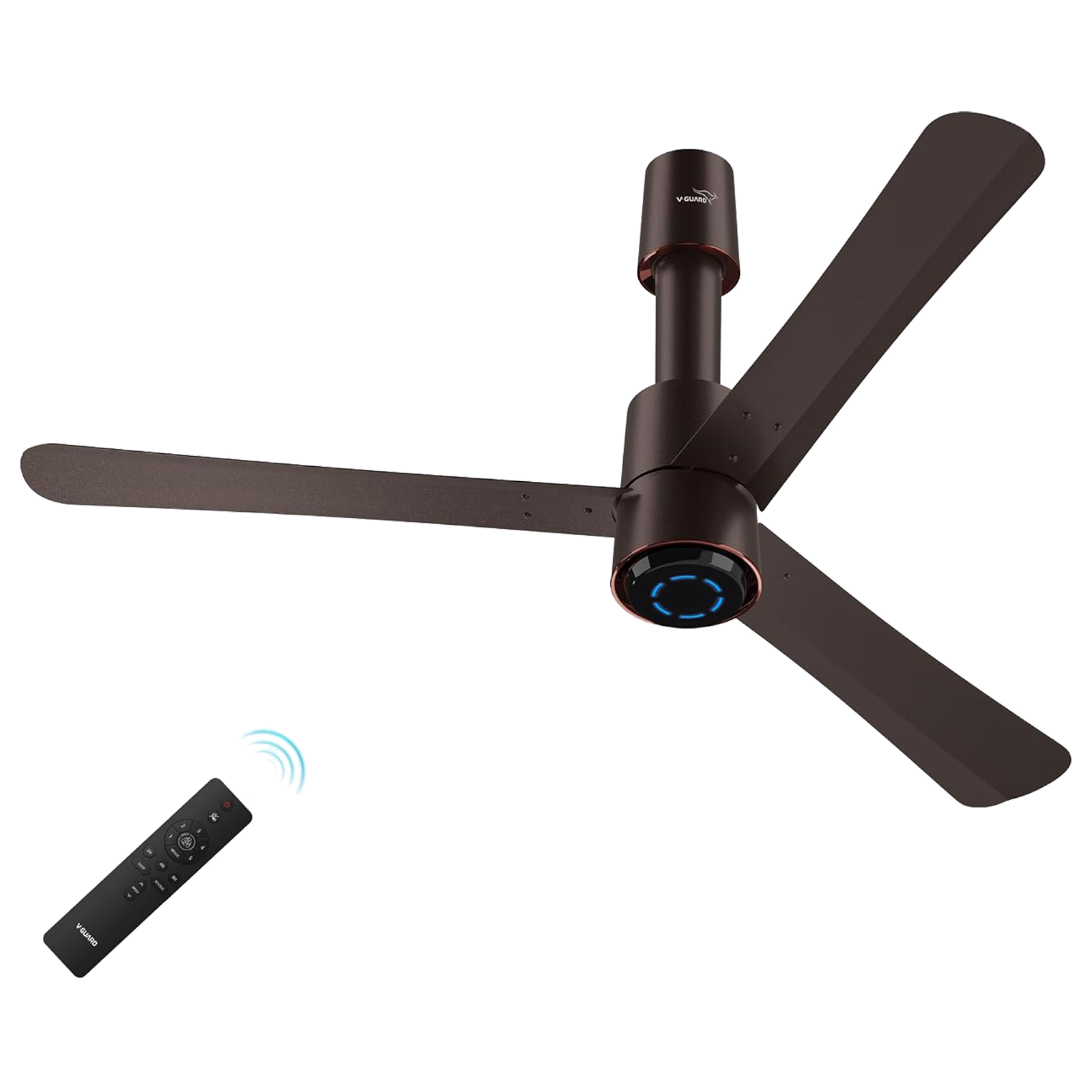 

V-GUARD Insight G 5 Star 1200mm 3 Blade Copper Motor Ceiling Fan with Remote (6 Speed Setting, Elegance Brown Matte)