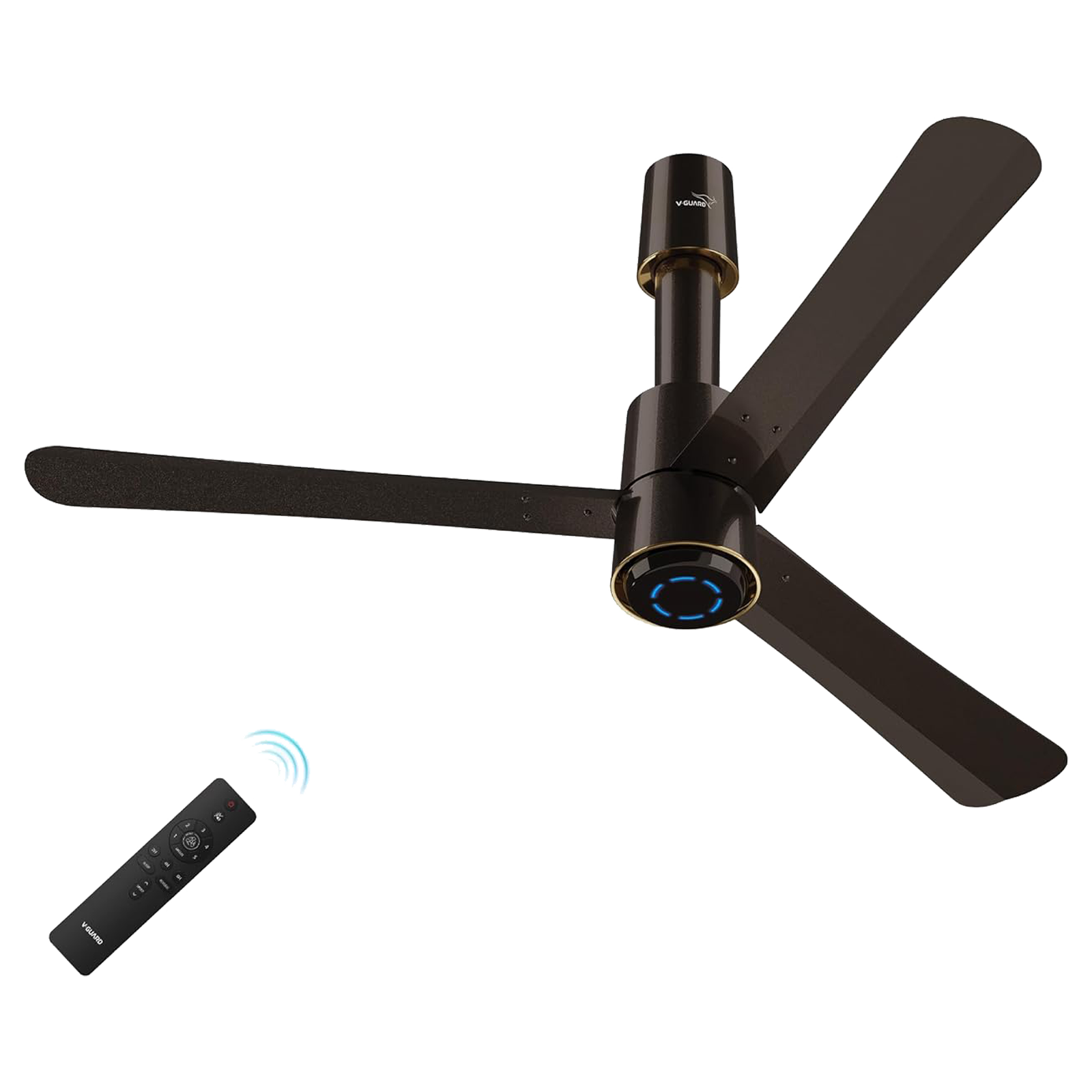 

V-GUARD Insight G 5 Star 1200mm 3 Blade Copper Motor Ceiling Fan with Remote (6 Speed Setting, Choco Brown Glow)