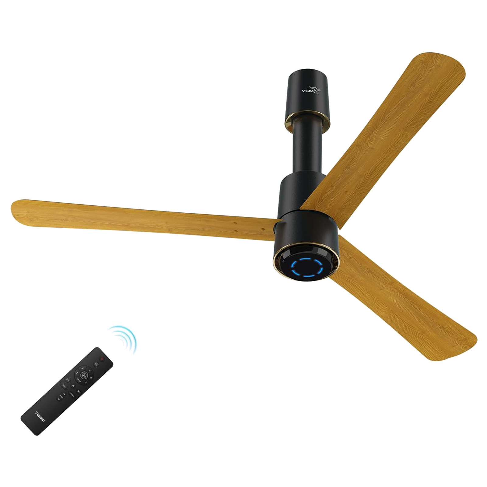 

V-GUARD Insight G 5 Star 1200mm 3 Blade Copper Motor Ceiling Fan with Remote (6 Speed Setting, Choco Gold Wood)