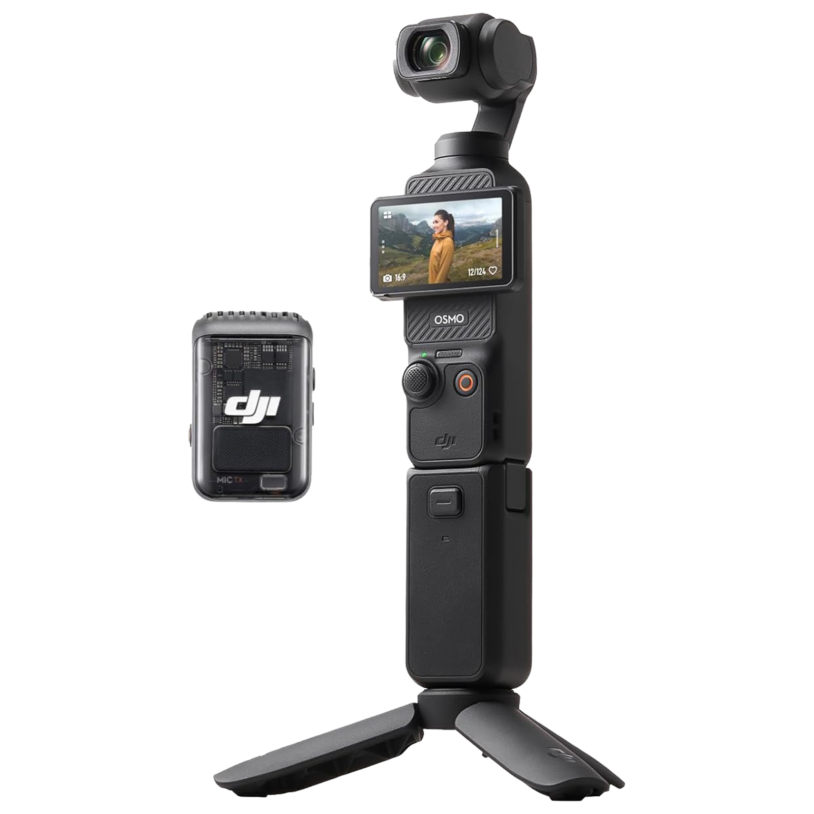 DJI Osmo Pocket 3 Creator Combo 4K and 9.4MP 120 FPS Digital Vlogging Camera with 3-Axis Stabilization (Black)