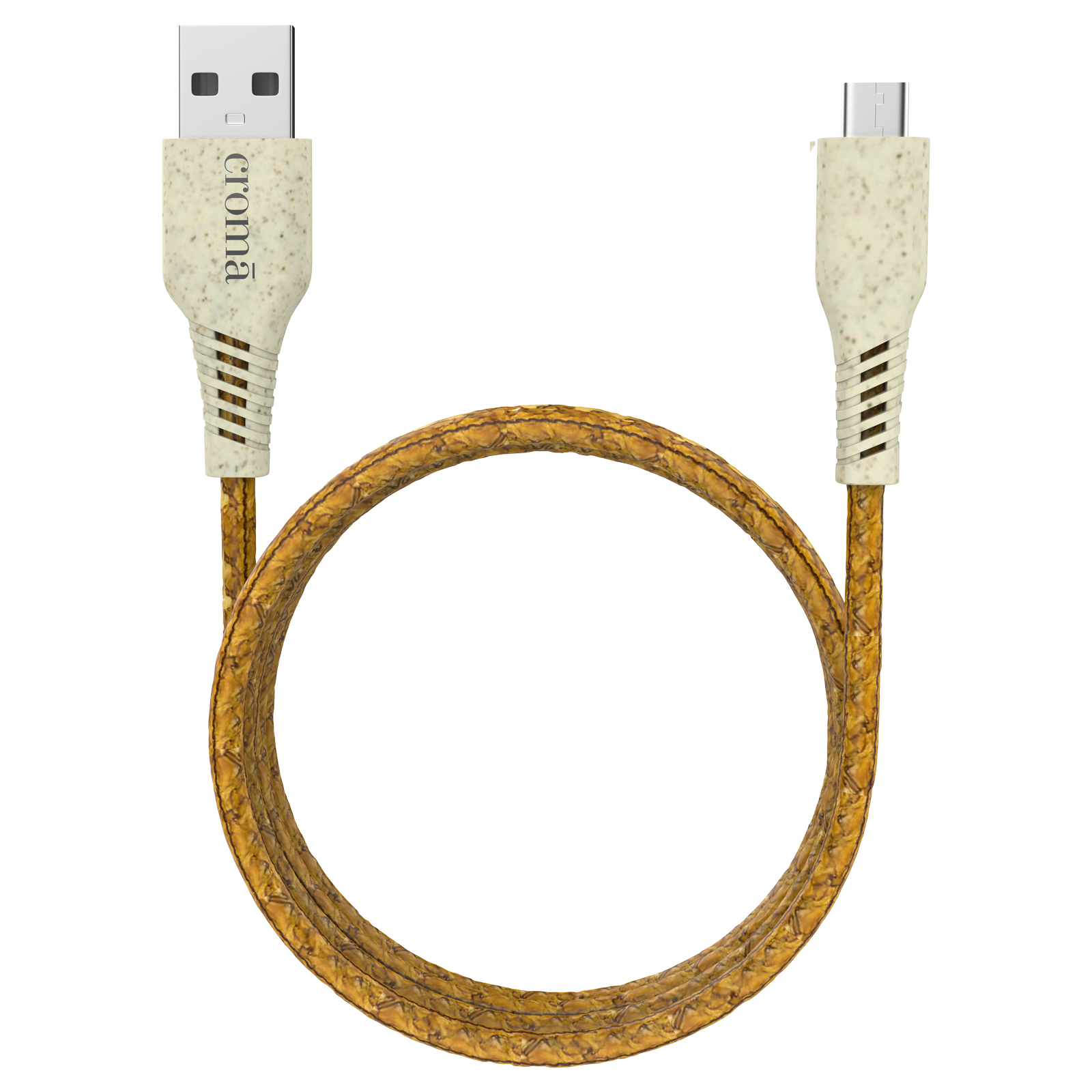 Croma Eco Type A to Type C 3.9 Feet (1.2M) Cable (Bio-degradable Material, Brown)